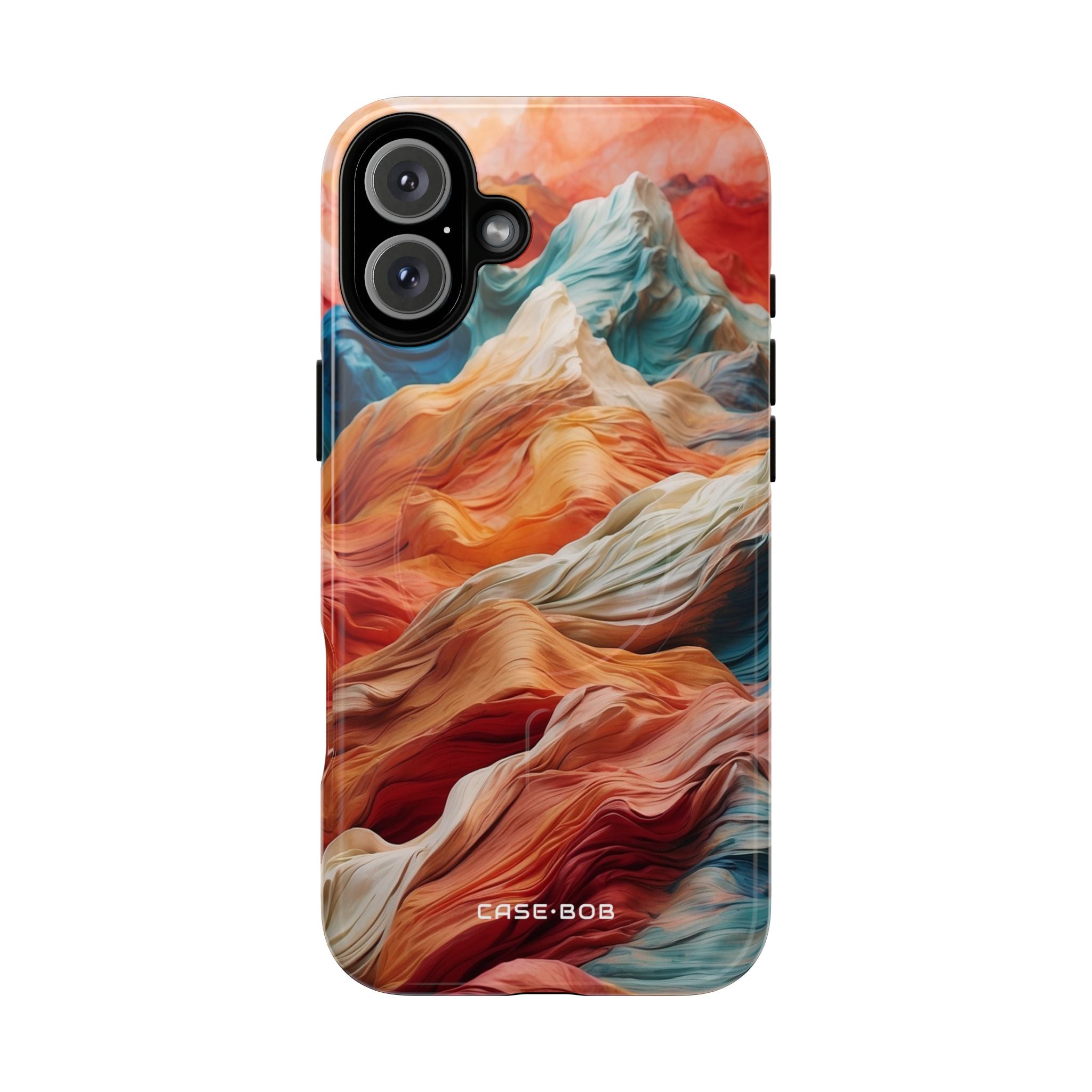 Fabric Peaks Cream iPhone 16 Plus Skal - Tough+