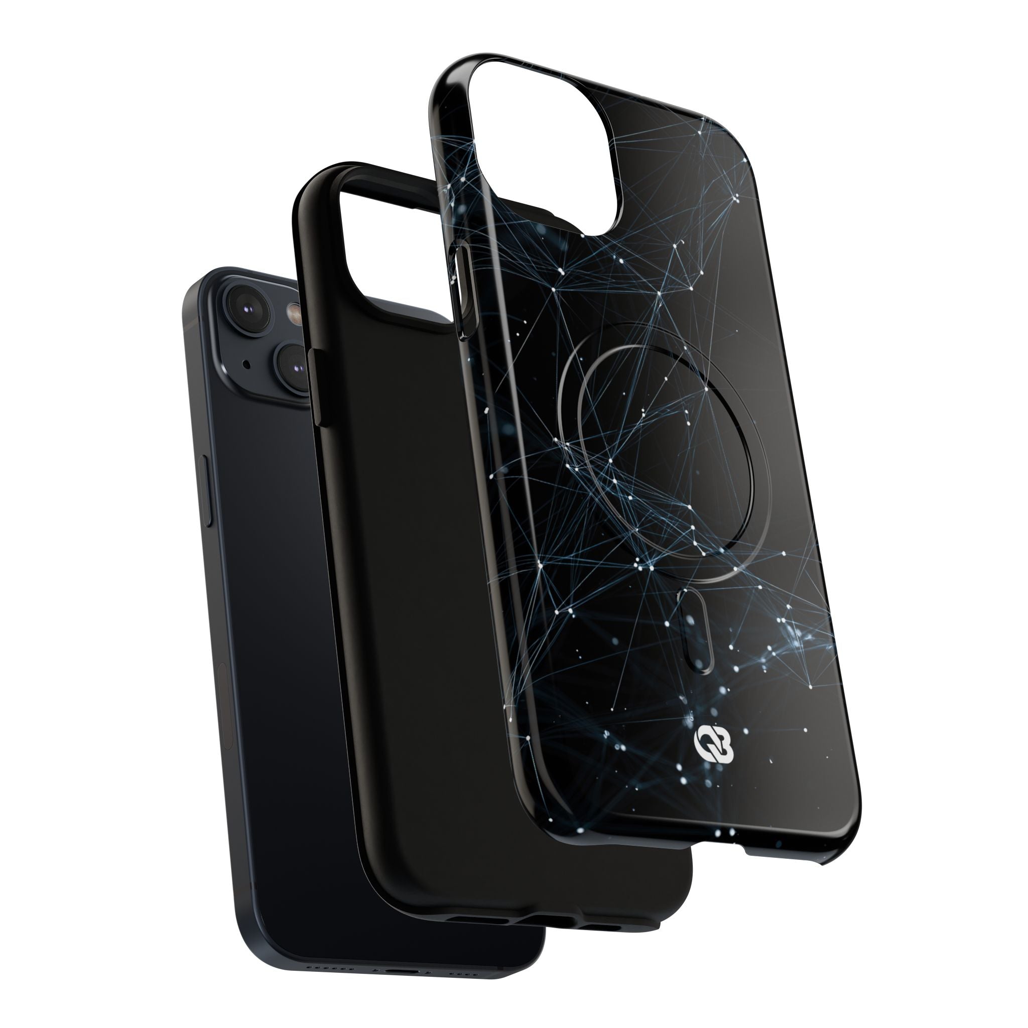 Black Tough 2.0 Magsafe Phone Case for iPhone - Arctic Neural Mesh