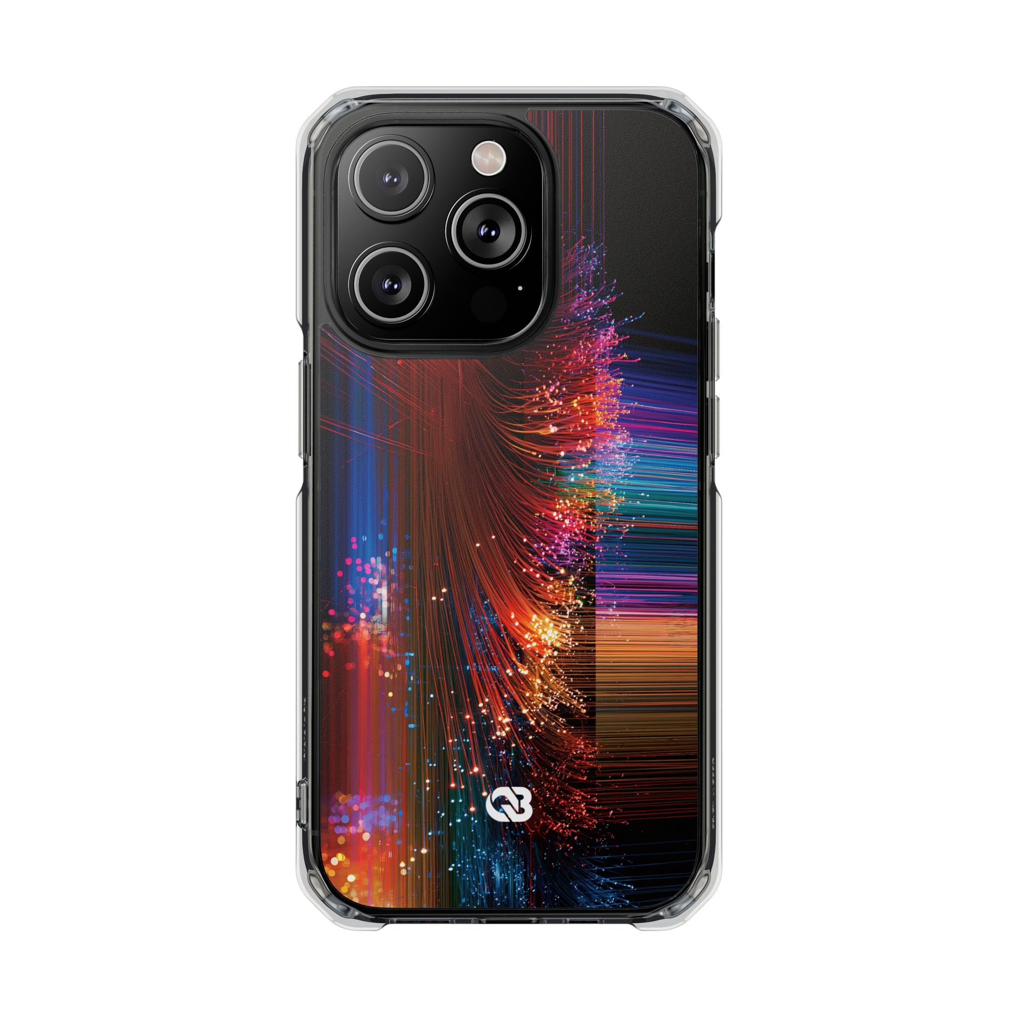 Black Impact MagSafe Phone Case for iPhone - Cyber Optic Streak