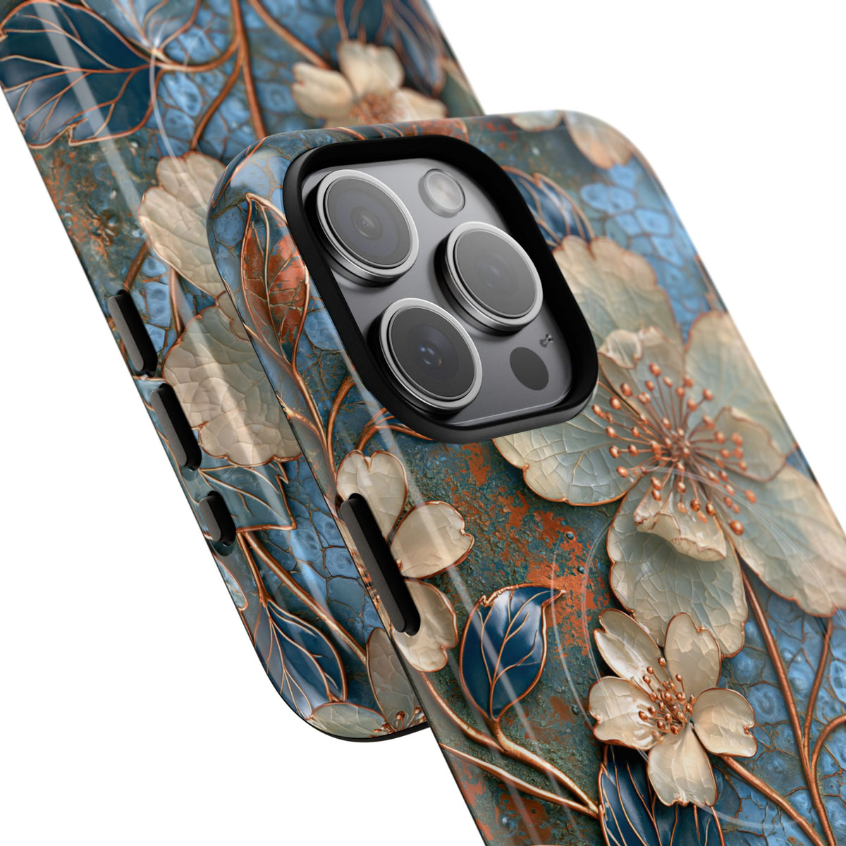 Gilded Blossom Reverie · Tough 2.0 Magnetic Phone Case for iPhone · Teal