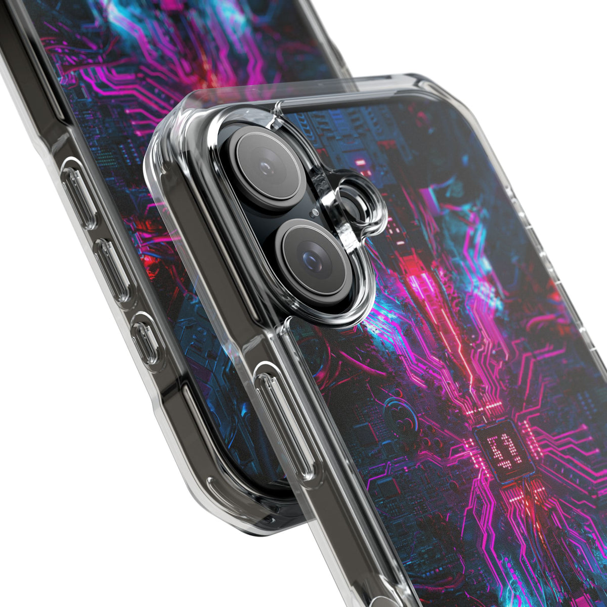 Neural Circuit Core · Clear Impact Magnetic Phone Case for iPhone · Black