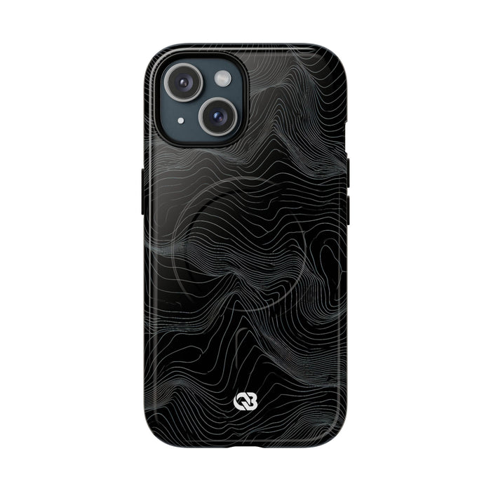 Obsidian Contour Elevation · Tough 2.0 Magnetic Phone Case for iPhone · Black
