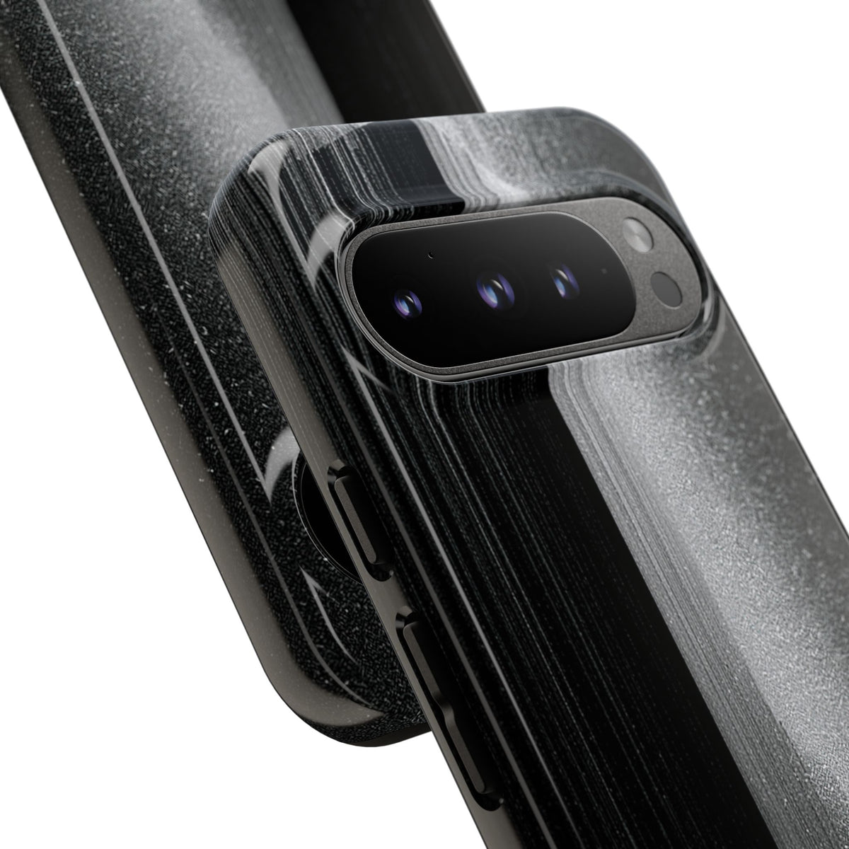 Black Tough Phone Case for Google Pixel - Brutalist Pixel Monolith