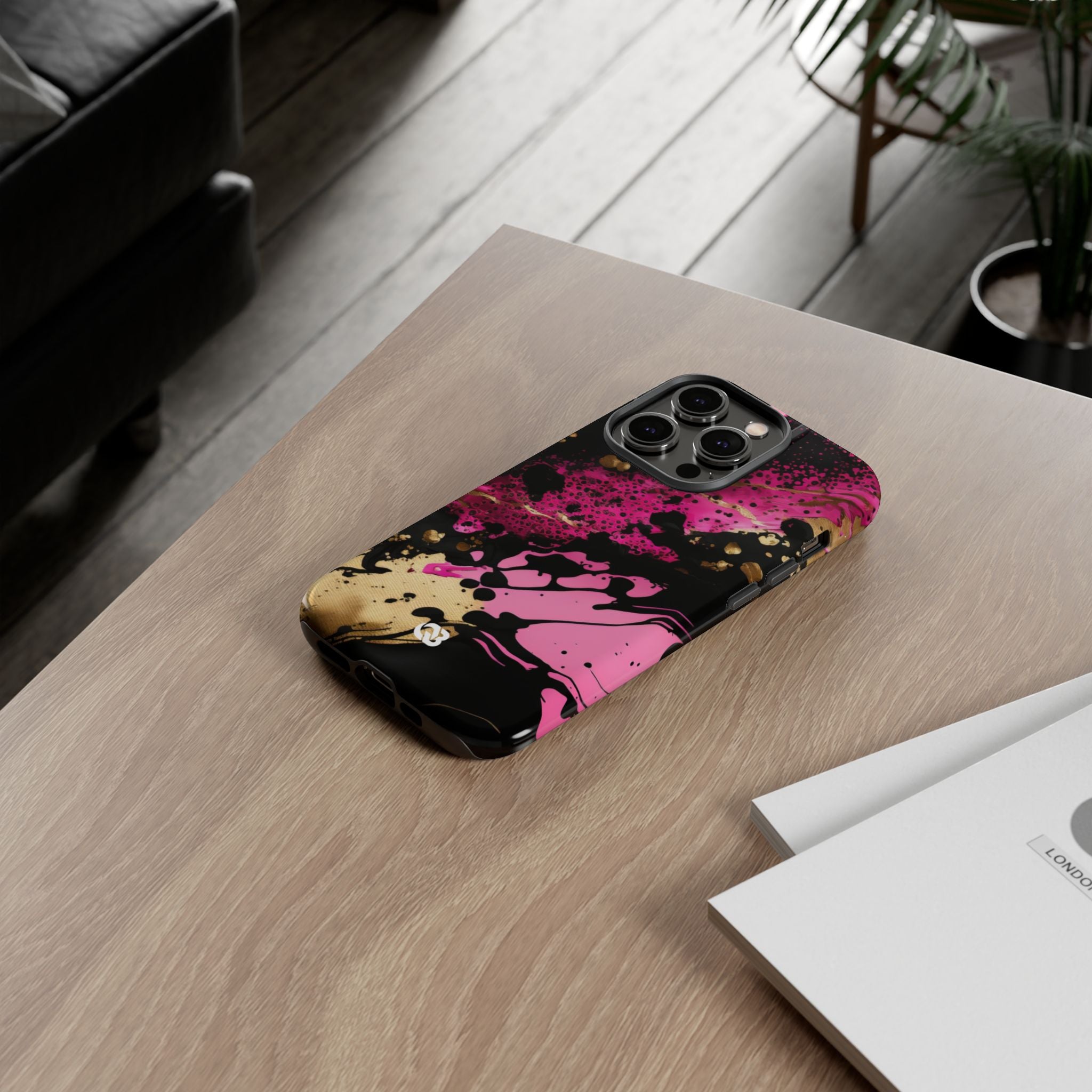 Magenta Liquid Gold · Tough Fundas para teléfono para iPhone