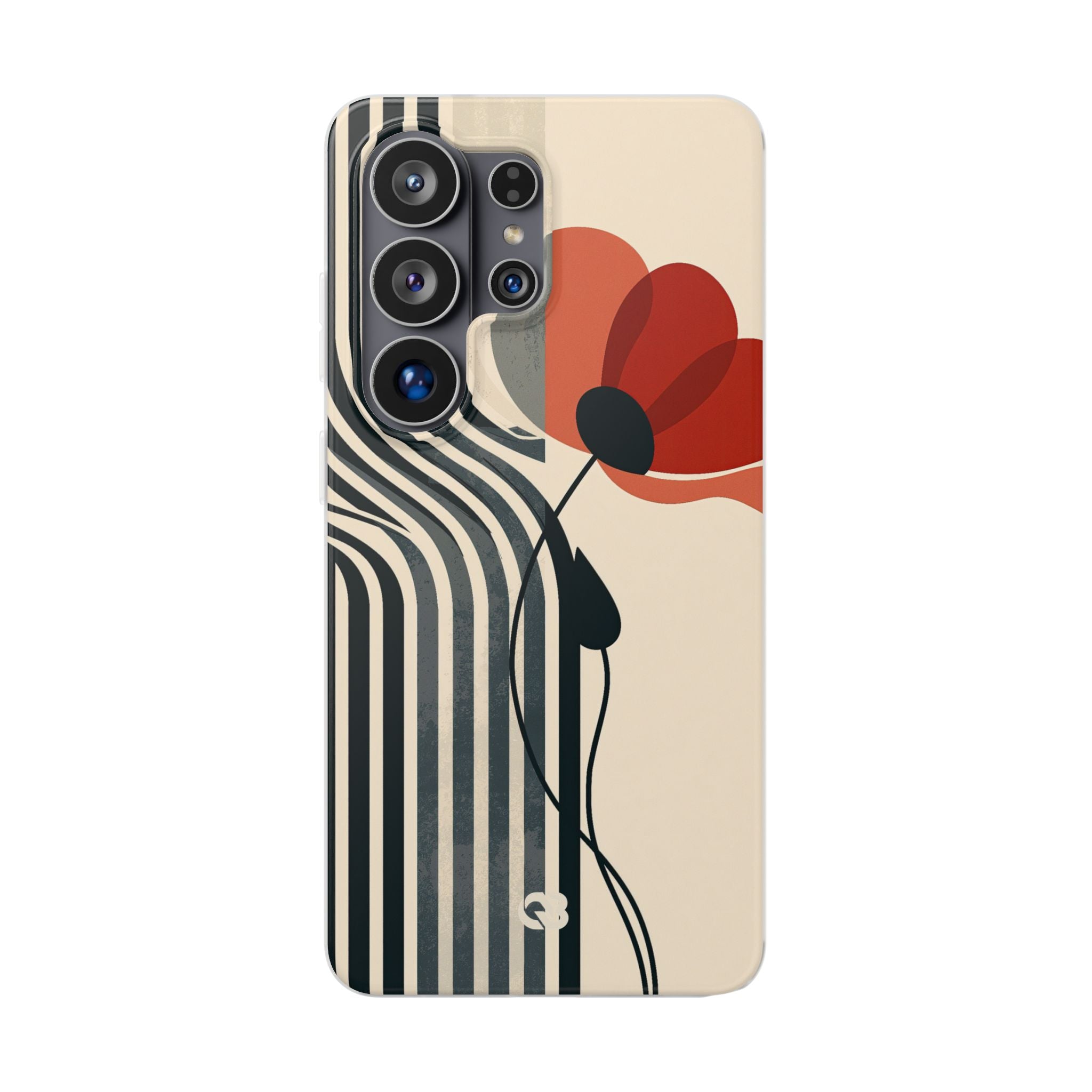 Beige Lite Phone Case for Samsung - Crimson Line Bloom
