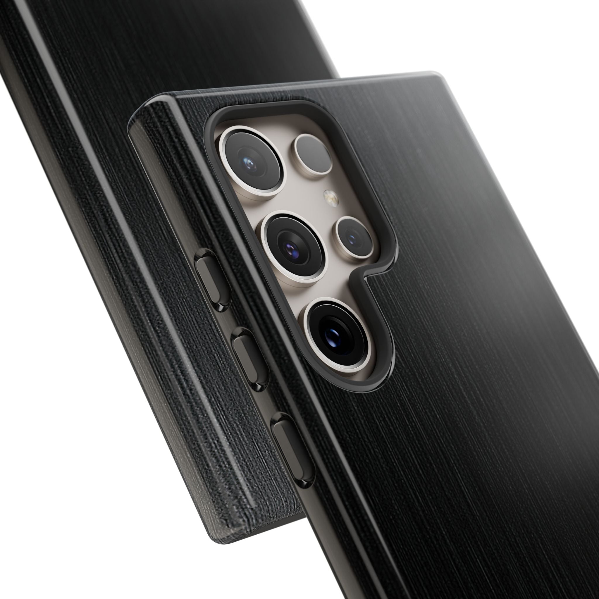 Black Tough Phone Case for Samsung - Brushed Obsidian Slate