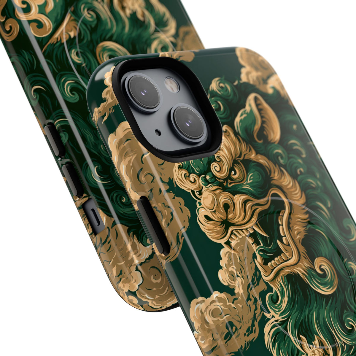 Imperial Guardian Lion · Tough 2.0 Magnetic Phone Case for iPhone · Green