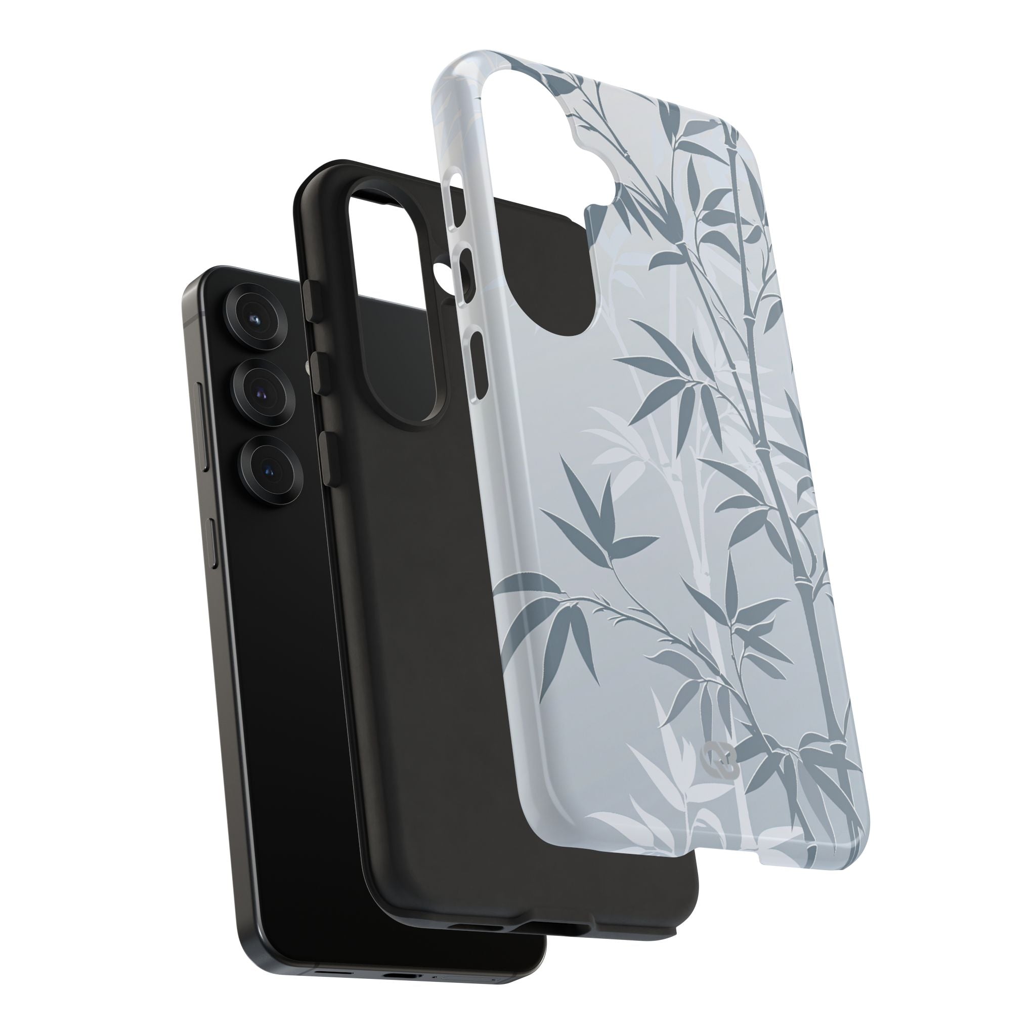 Blue Tough Phone Case for Samsung - Slate Bamboo Shadow