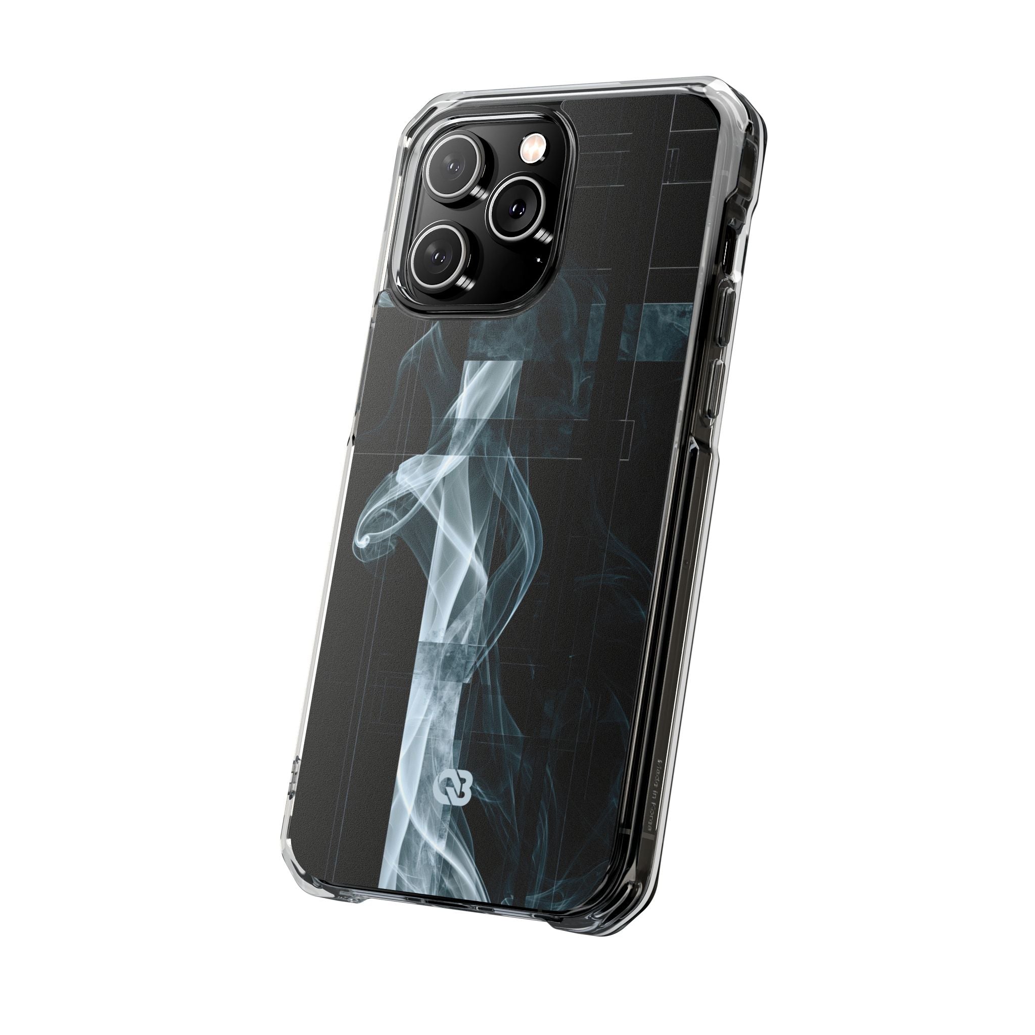 Black Impact MagSafe Phone Case for iPhone - Arctic Vapor Grid