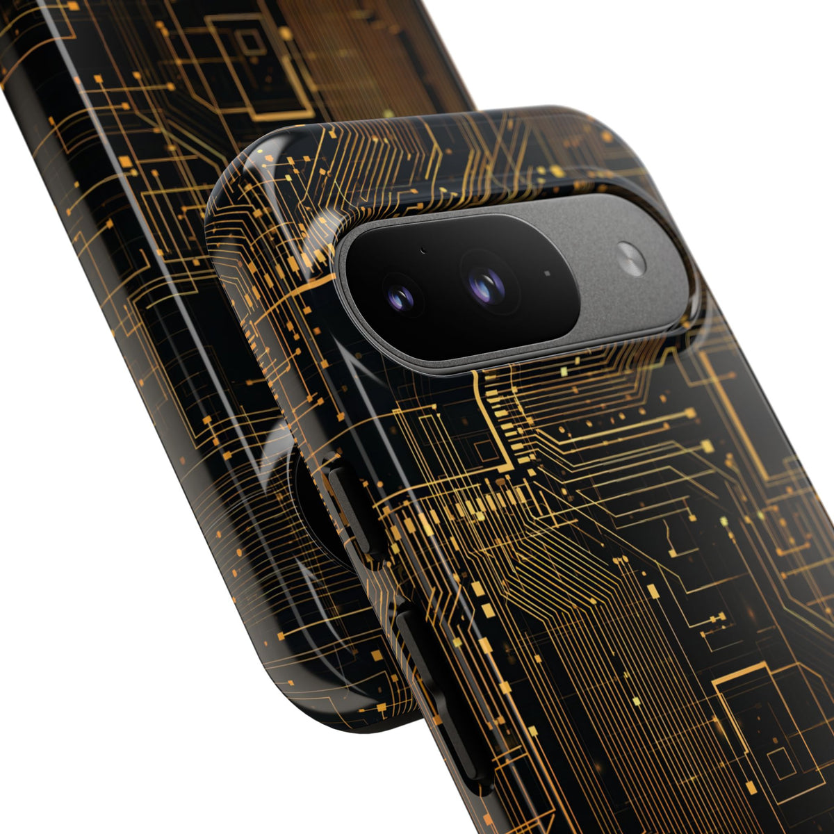 Gold Tough Phone Case for Google Pixel - Amber Core Mainframe