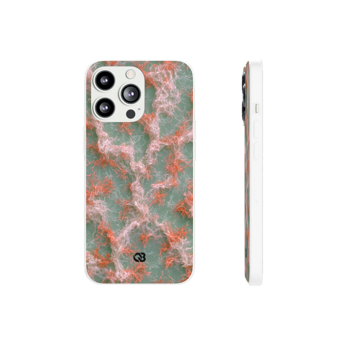 Coral Pixel Matrix · Lite Phone Case for iPhone · Green