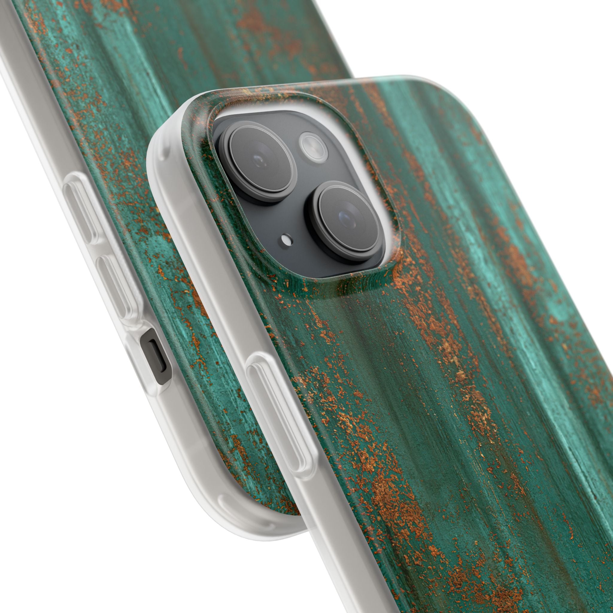 Teal Lite Phone Case for iPhone - Verdigris Copper Siding