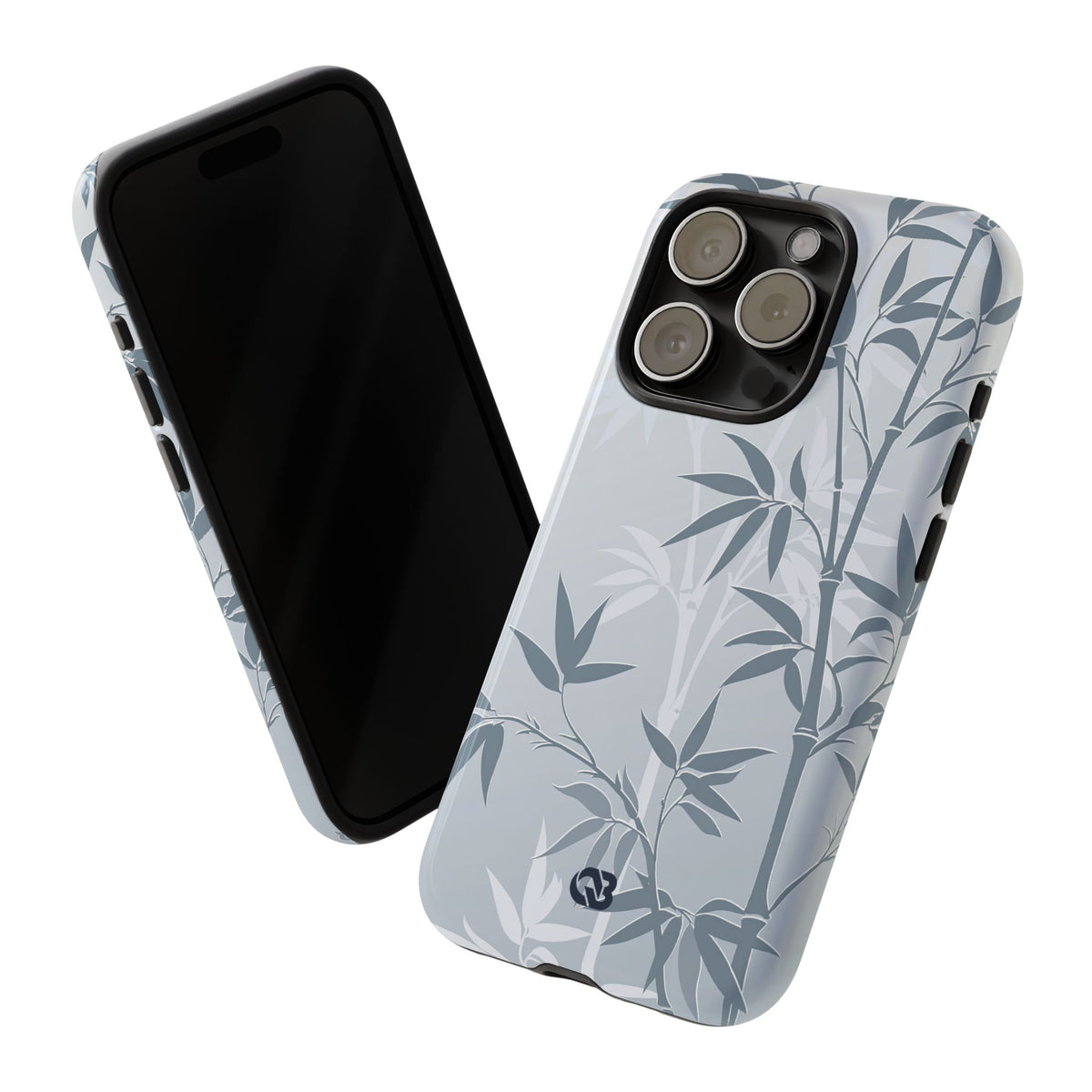 Misty Bamboo Grove · Tough Phone Case for iPhone · Blue