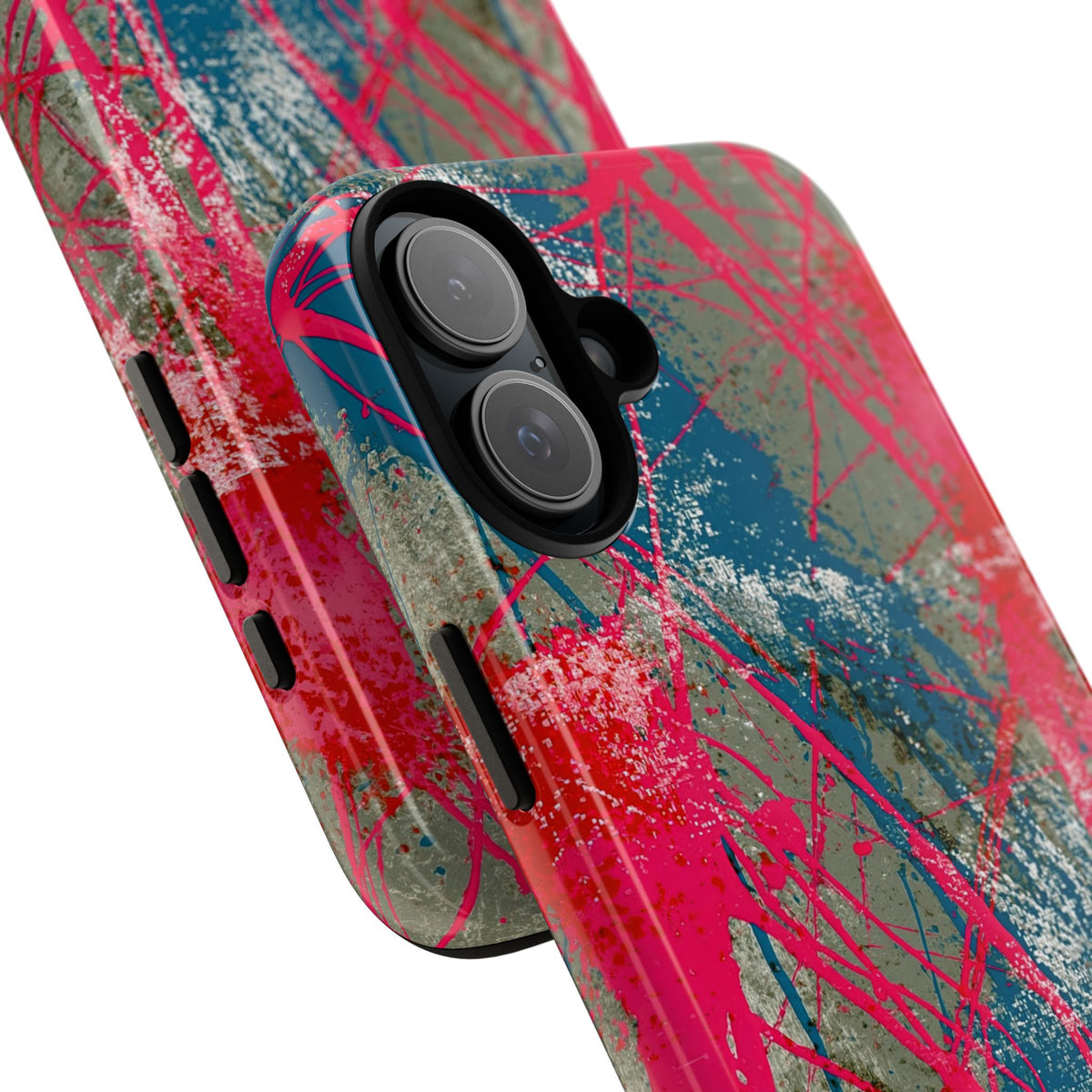 Neon Static Drip · Tough Phone Case for iPhone · Pink
