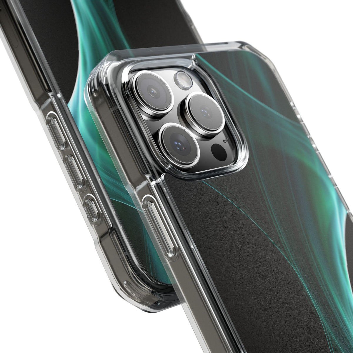 Emerald Lumen · Clear Impact Magnetic Phone Case for iPhone · Green