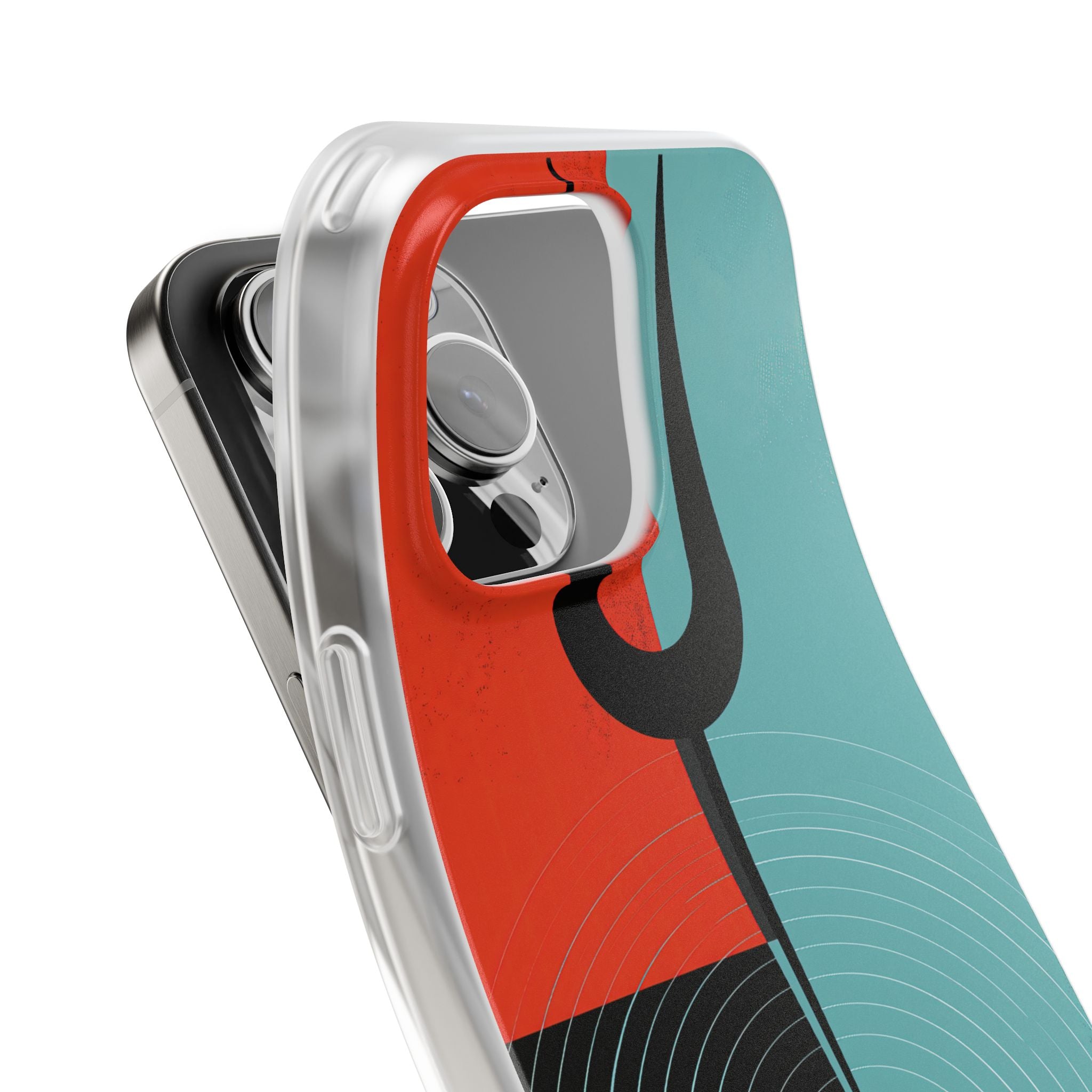 Teal Lite Phone Case for iPhone - Sonic Static Split