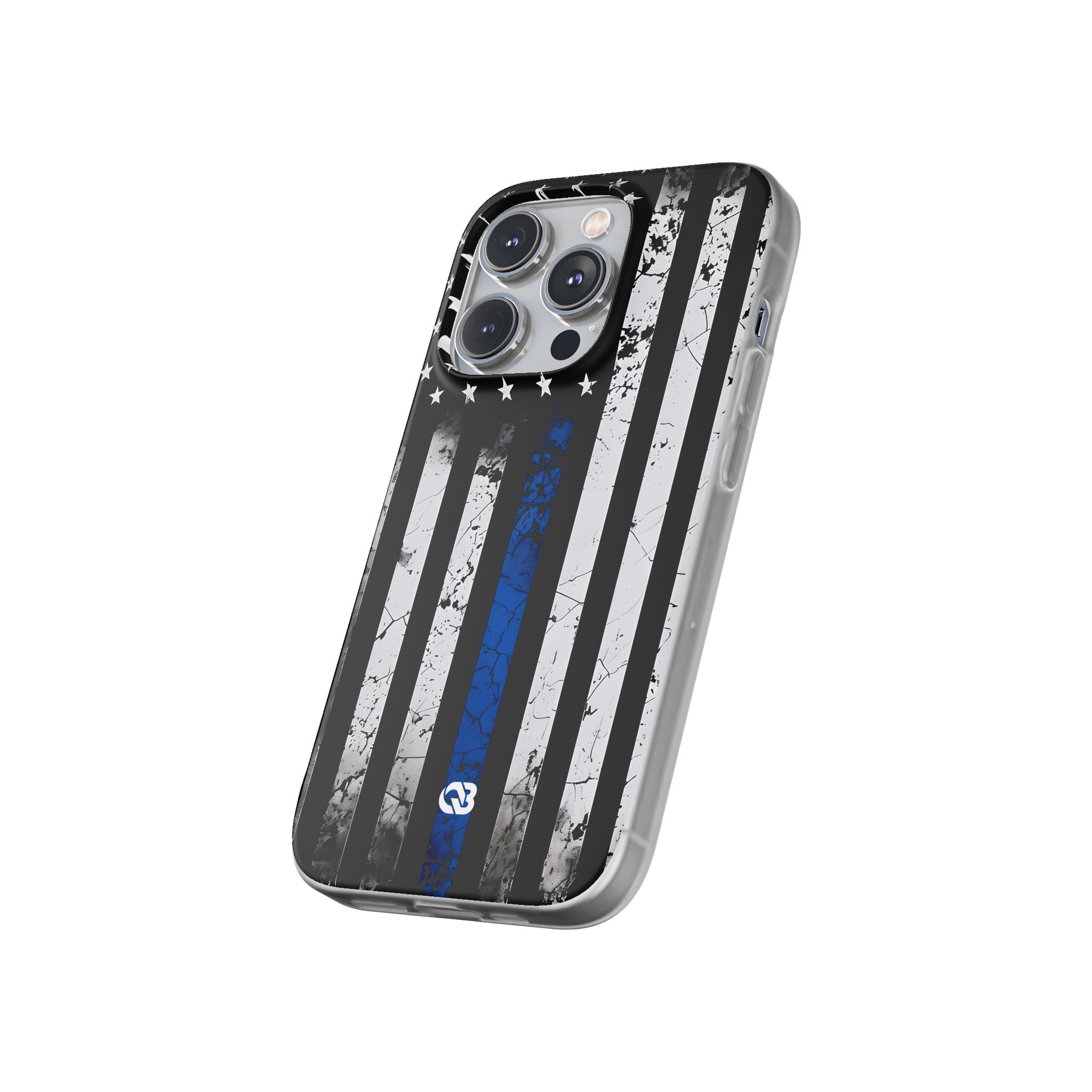 Gritty Cobalt Flag · Soft Phone Case for iPhone