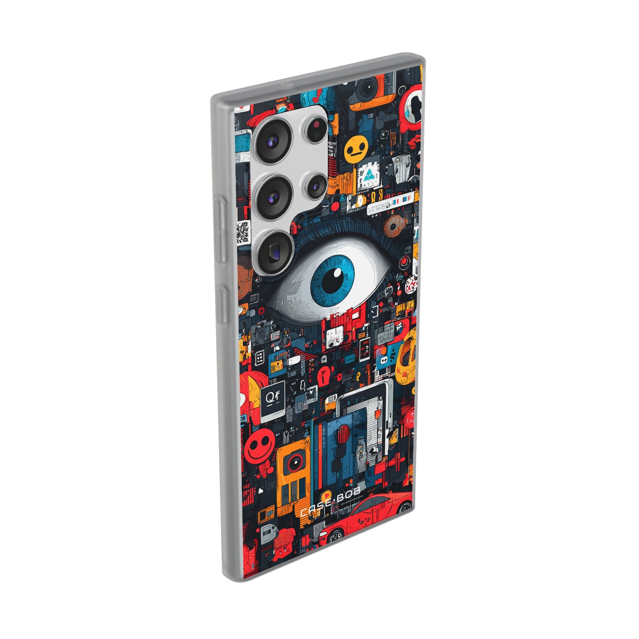 Digitaalinen Silmä Sininen Samsung S23 Ultra -pehmeä suojakotelo