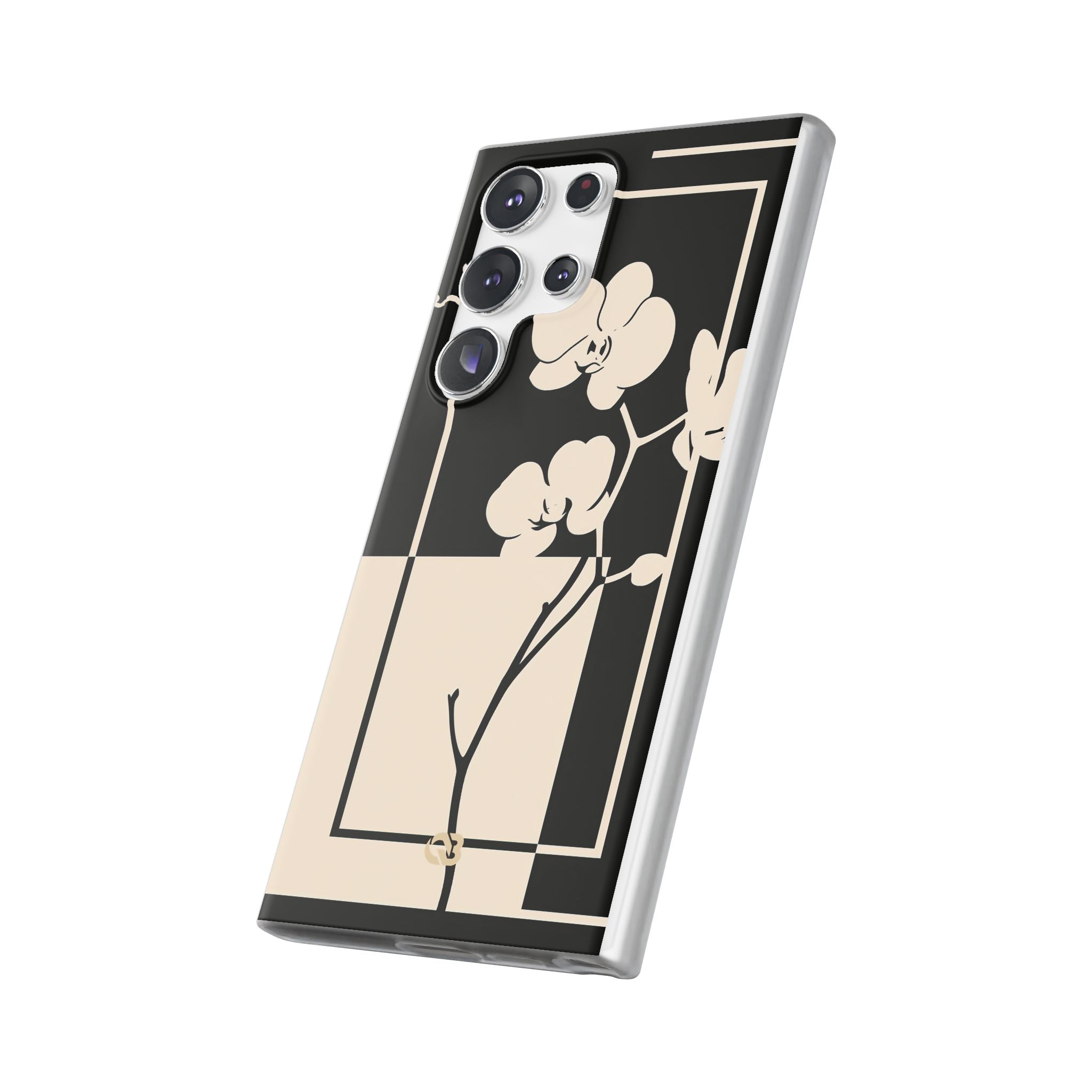 Beige Lite Phone Case for Samsung - Nocturnal Orchid Frame