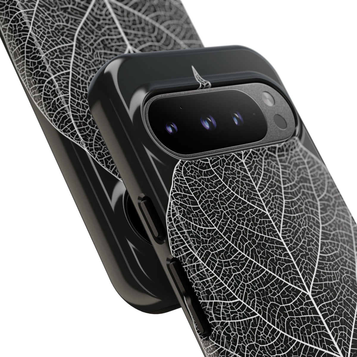 Monochrome Leaf Skeleton · Tough Phone Case for Pixel · Black