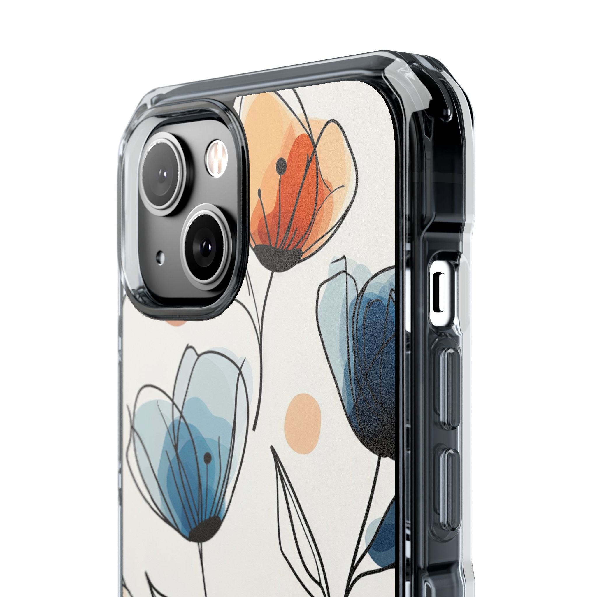 Ink Watercolor Tulips · Impact Hoesje voor iPhone · Magsafe