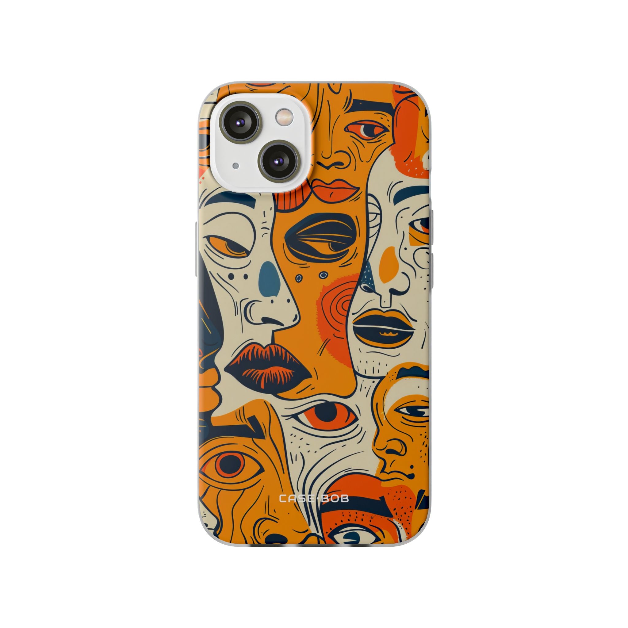 Tangled Faces Sunset iPhone 14 Case - Soft