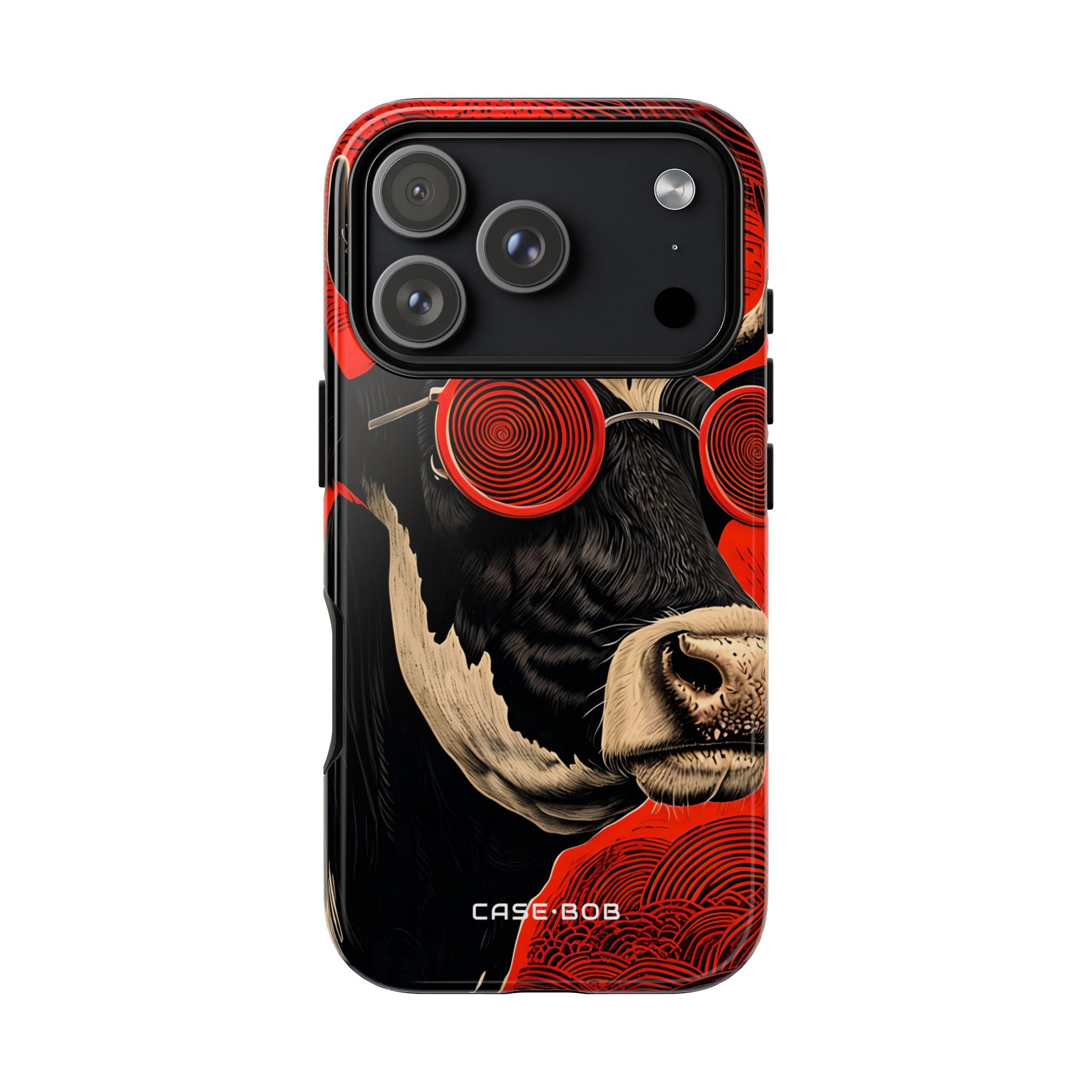 Hypnotic Cow iPhone 17 Pro Case - Tough - CASE•BOB