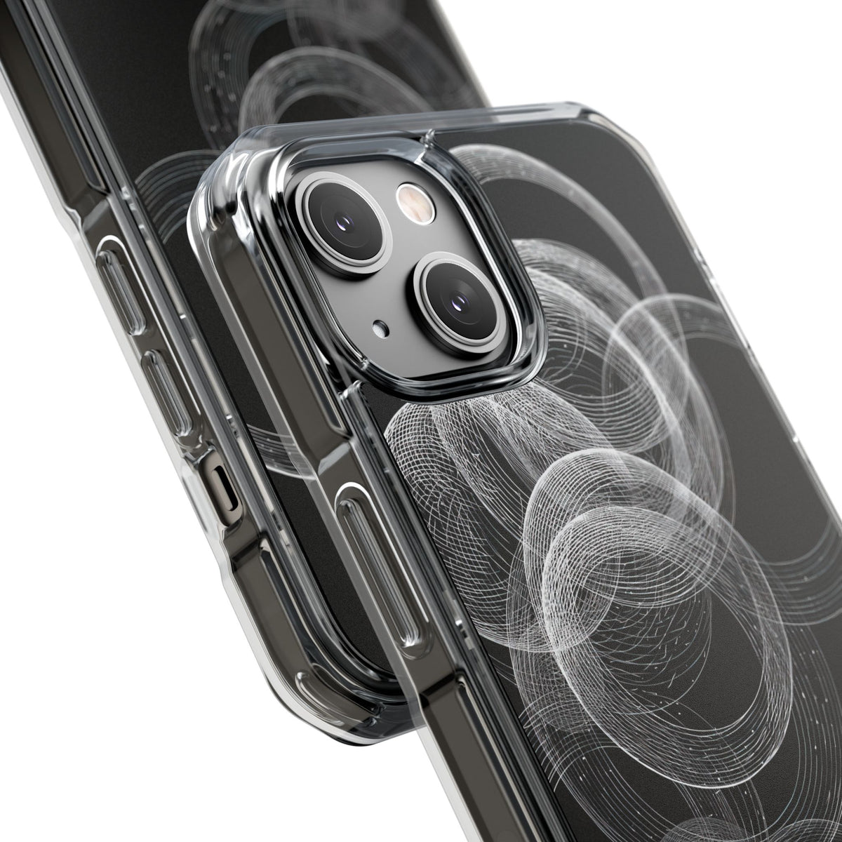 Orbital Resonance · Clear Impact Magnetic Phone Case for iPhone · Black