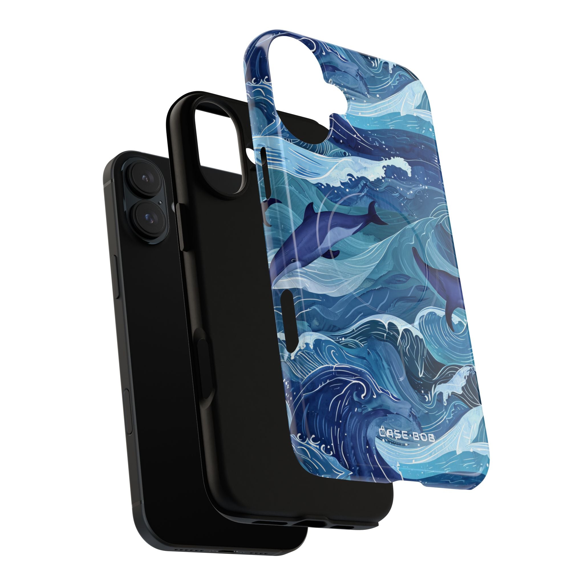 Dolphin Waves iPhone 16 Plus Case - Tough+