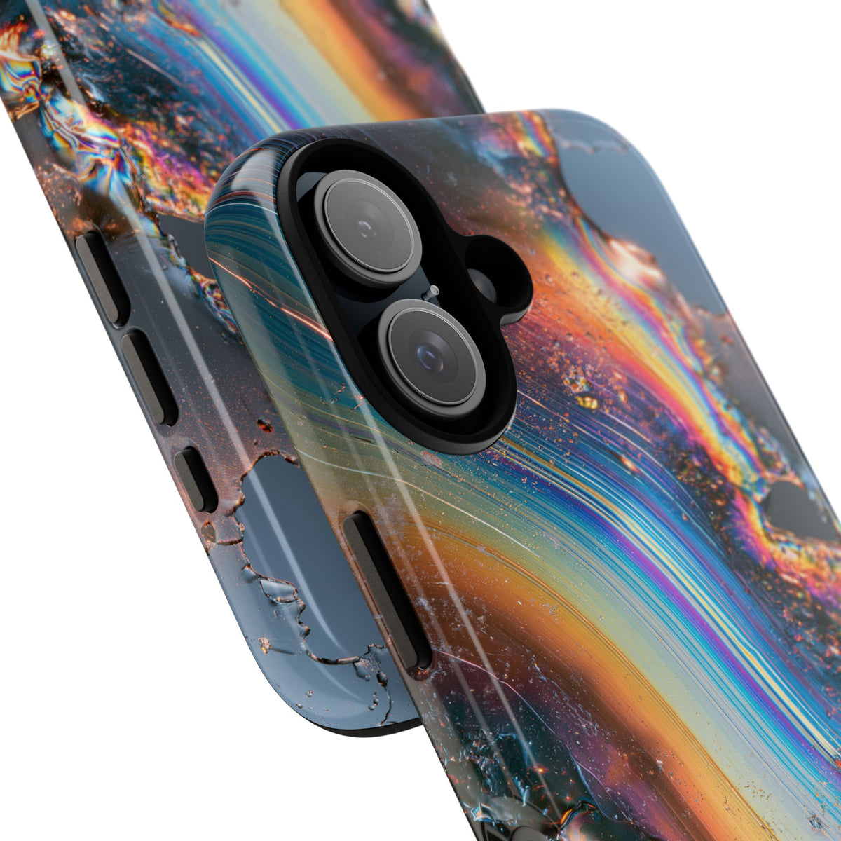 Prismatic Aura Flow · Tough Phone Case for iPhone · Blue