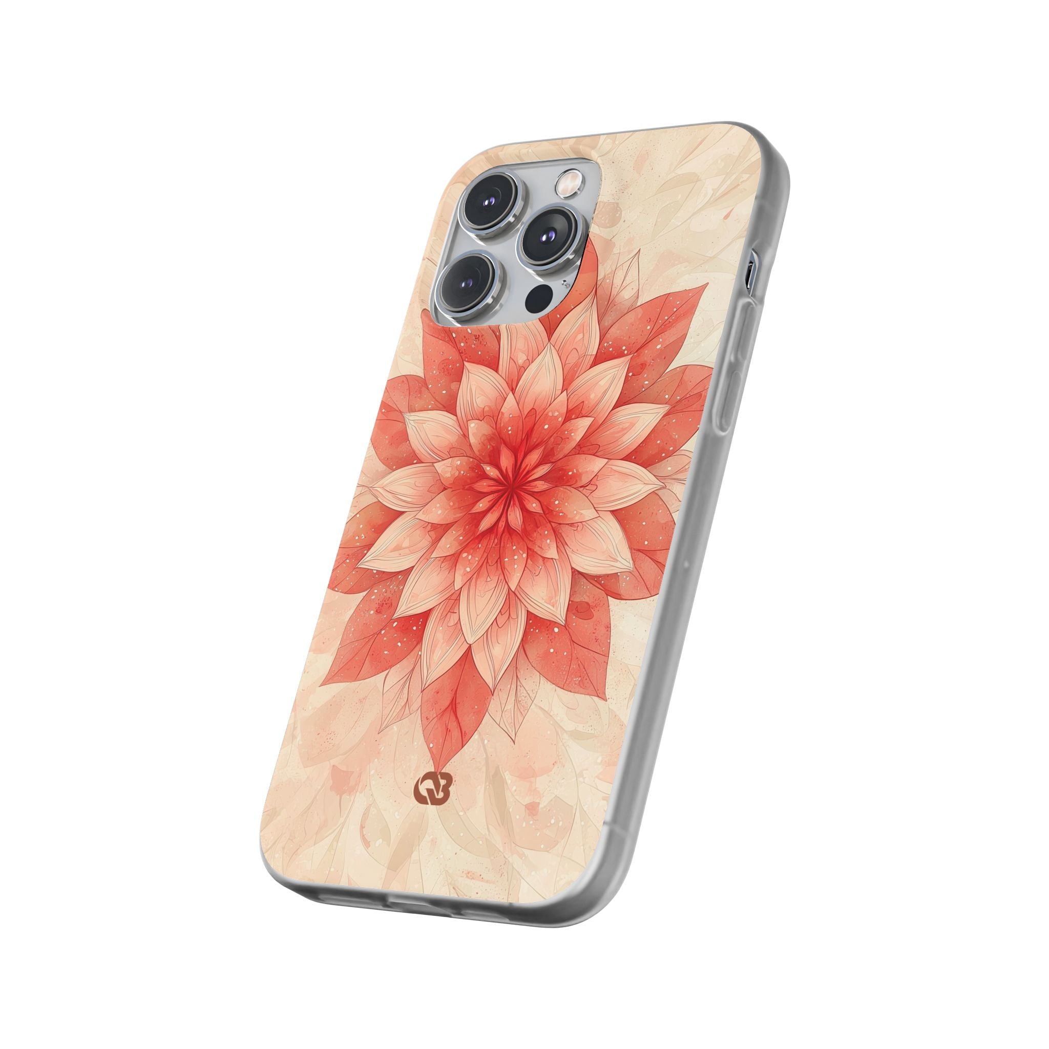 Coral Layered Bloom · Soft Phone Case for iPhone