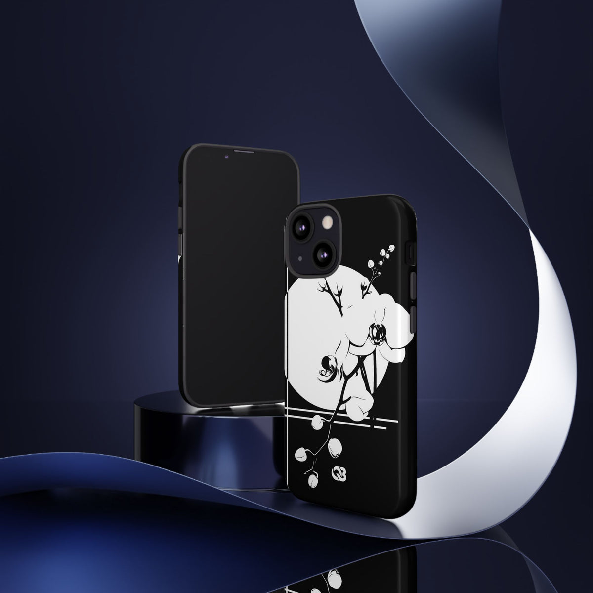 Nocturne Orchid Bloom · Tough Phone Case for iPhone · Black