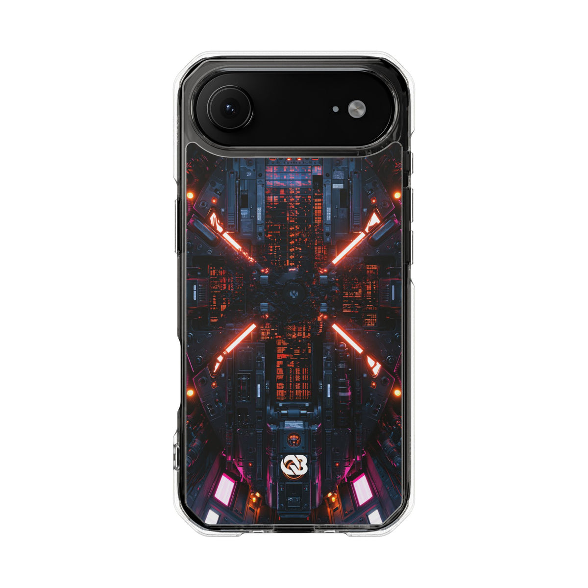 Cybernetic Reactor Core · Clear Impact Magnetic Phone Case for iPhone · Black