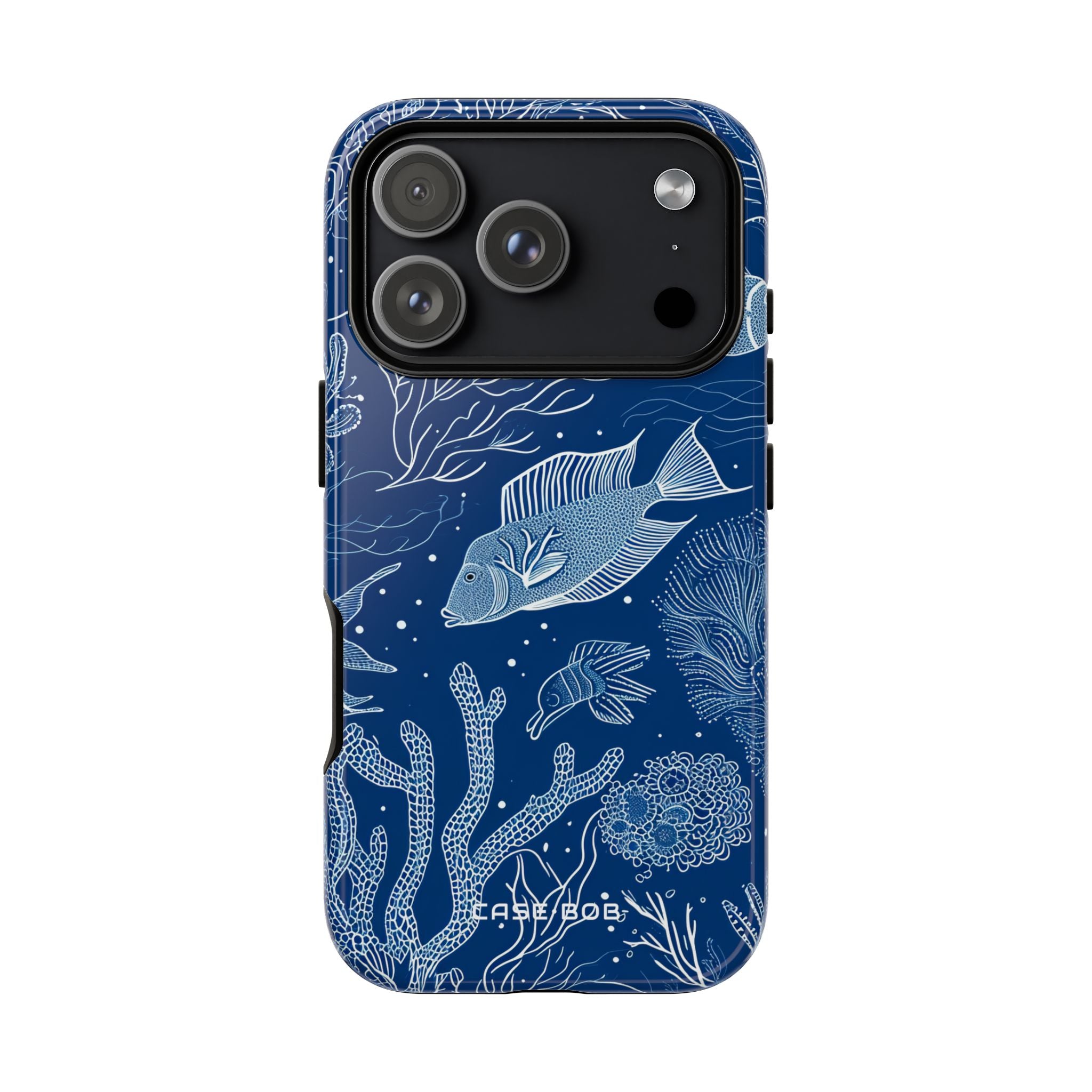 Navy Scale Reef iPhone 17 Pro Case - Tough - CASE•BOB