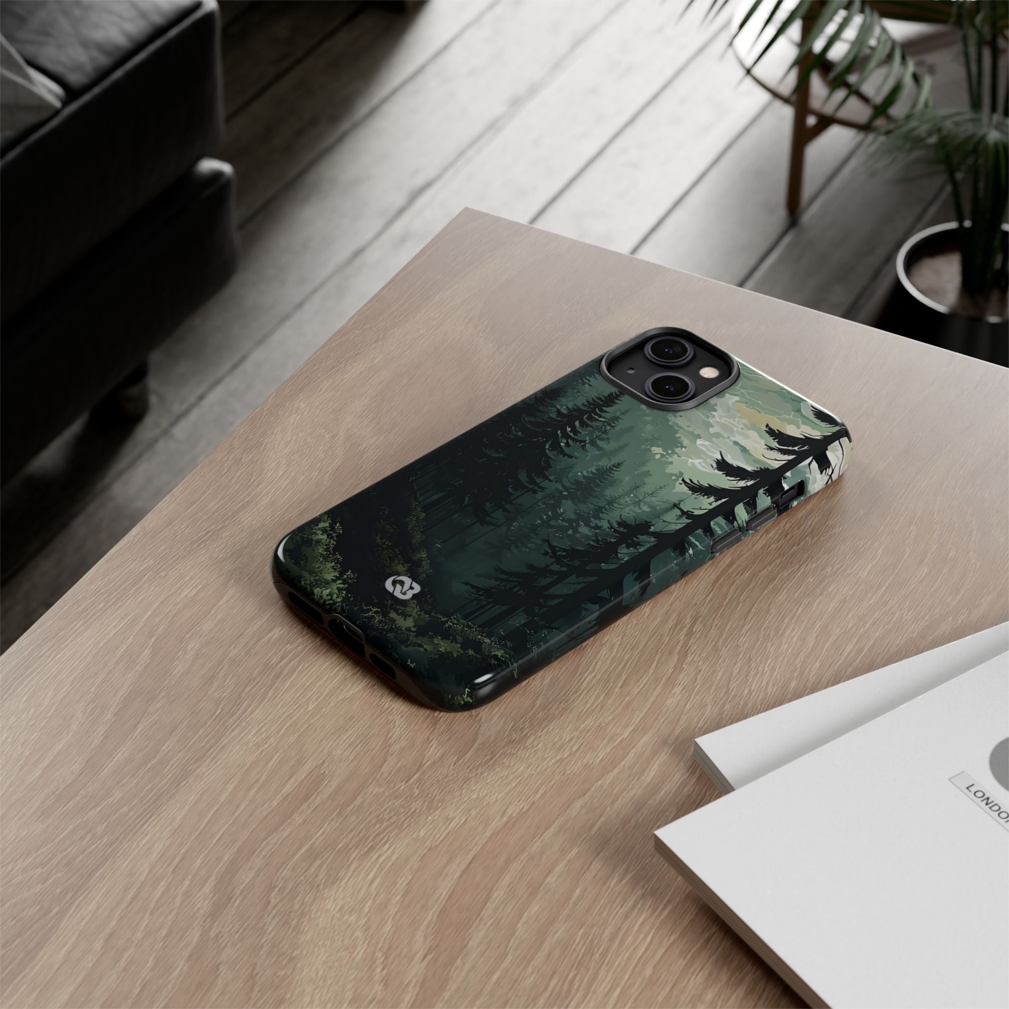 Misty Pine Shadow · Tough Phone Case for iPhone
