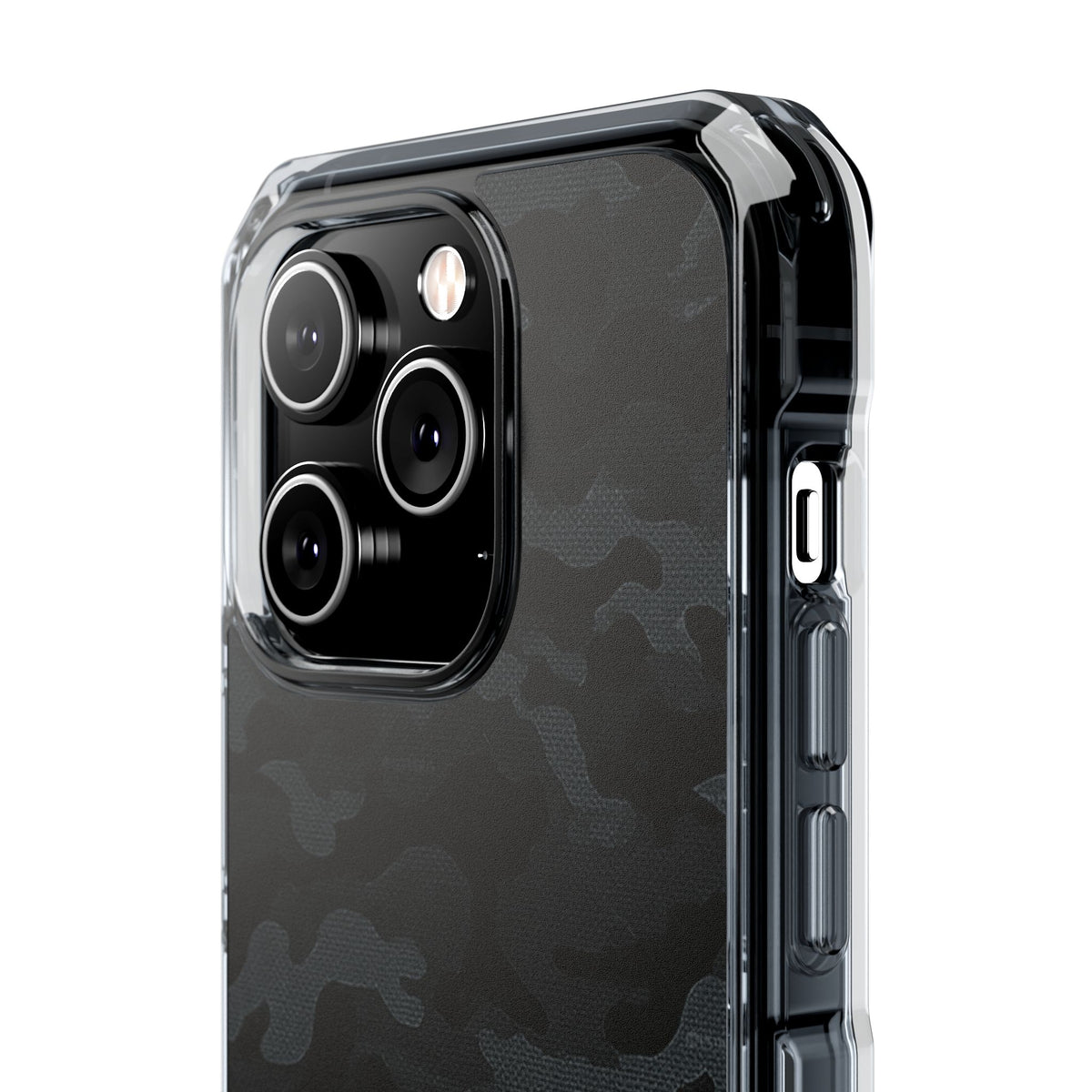 Blackout Urban Camo · Clear Impact Magnetic Phone Case for iPhone · Black