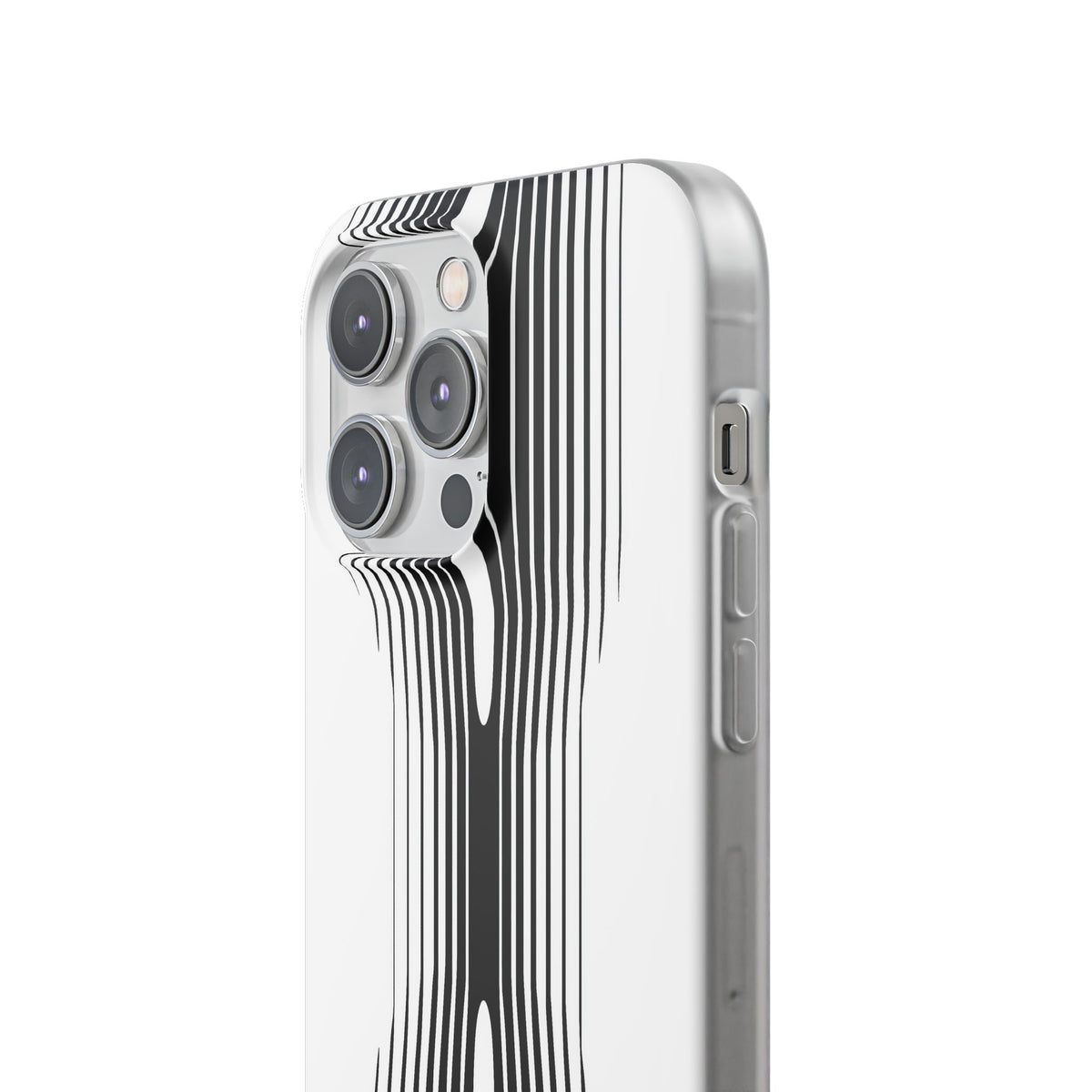 White Lite Phone Case for iPhone - Kinetic Mono Distortion