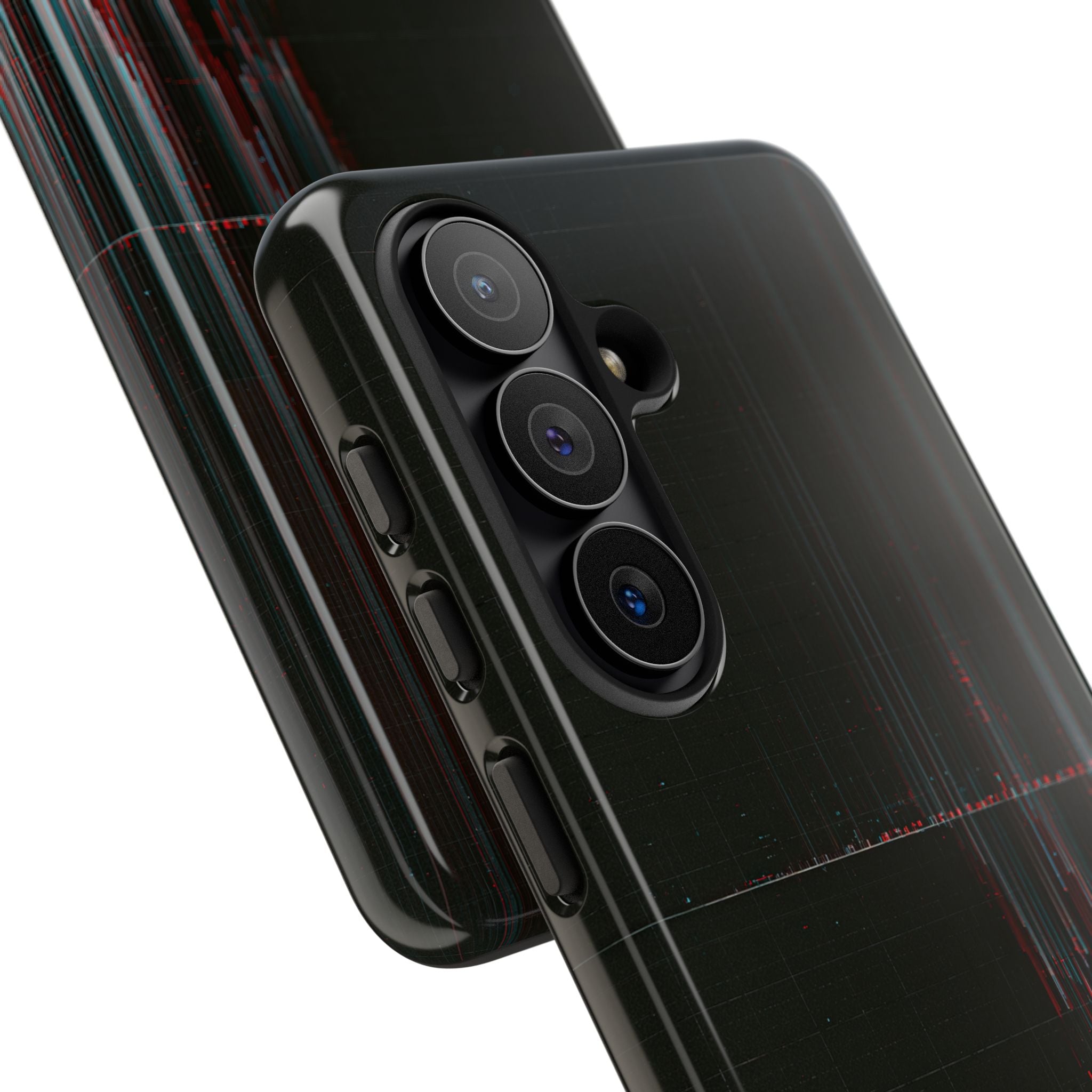 Black Tough Phone Case for Samsung - Corrupted Data Stream