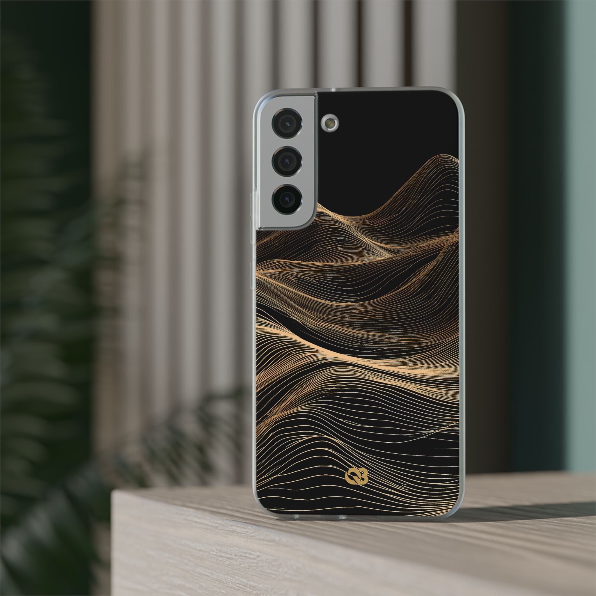 Black Lite Phone Case for Samsung - Copper Topo Ridge