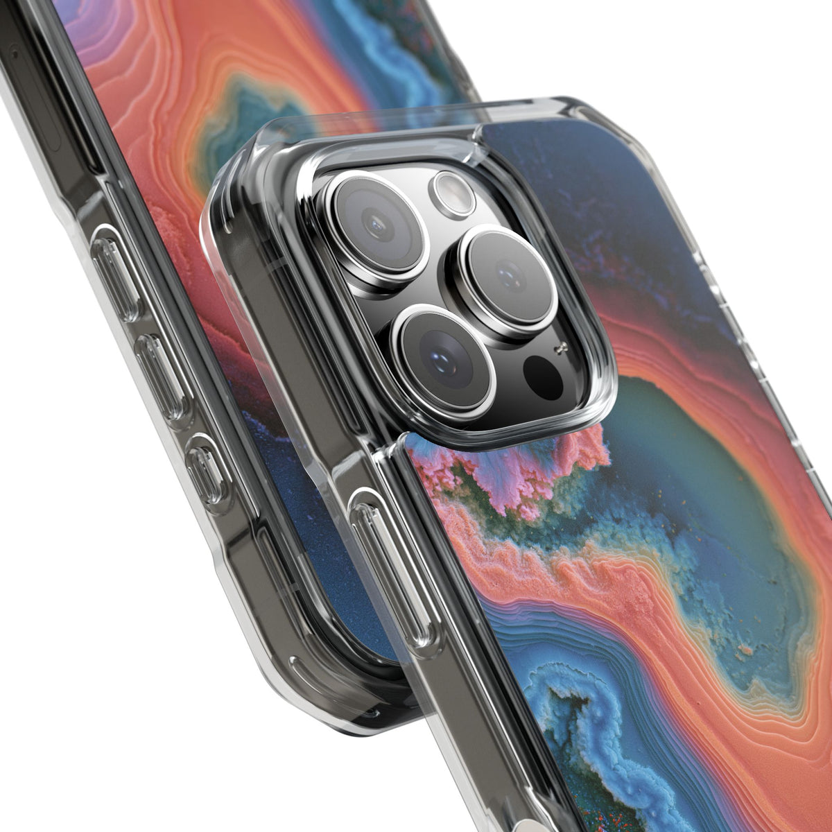 Luminous Resonance · Clear Impact Magnetic Phone Case for iPhone · Blue