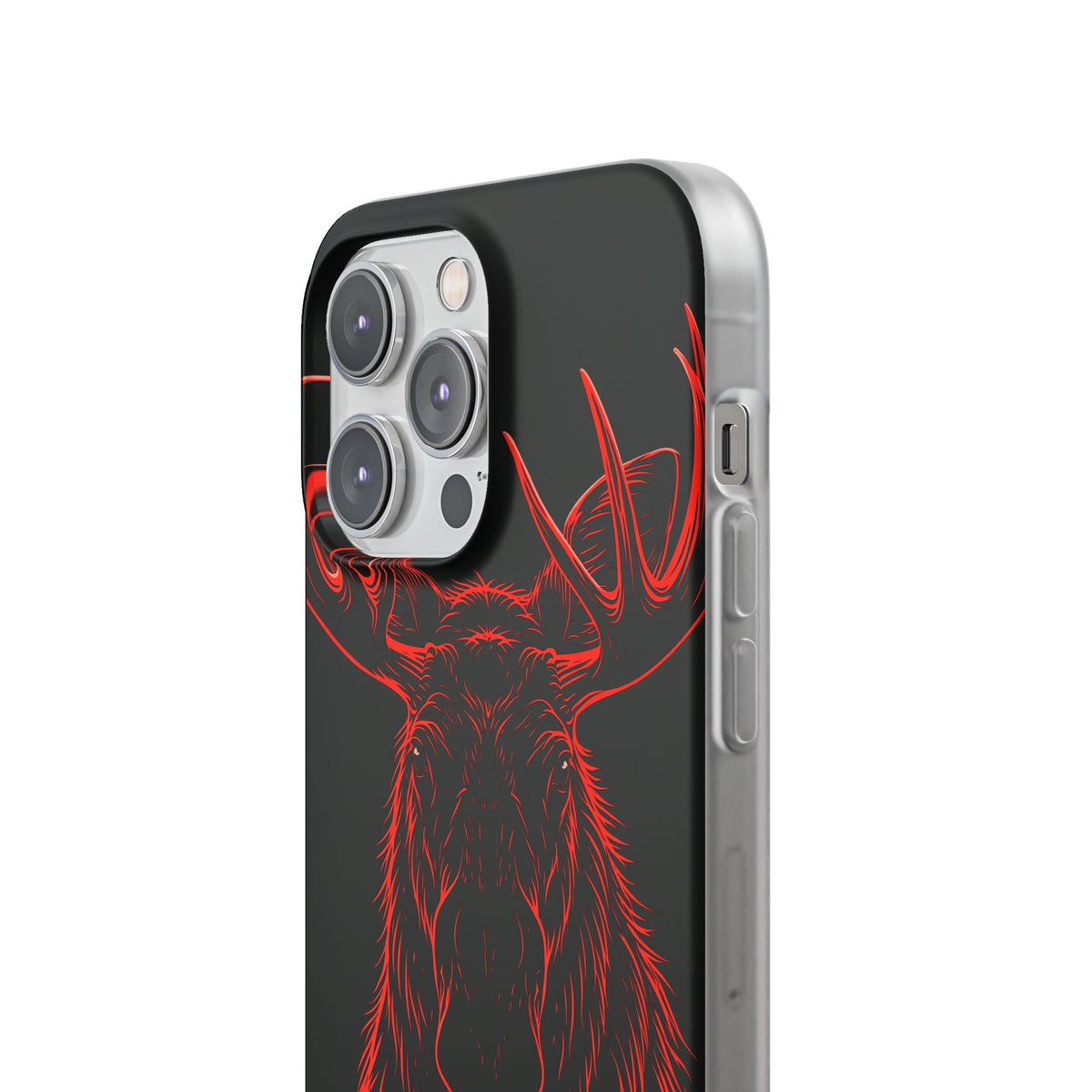 Crimson Horizon Moose · Lite Phone Case for iPhone · Black