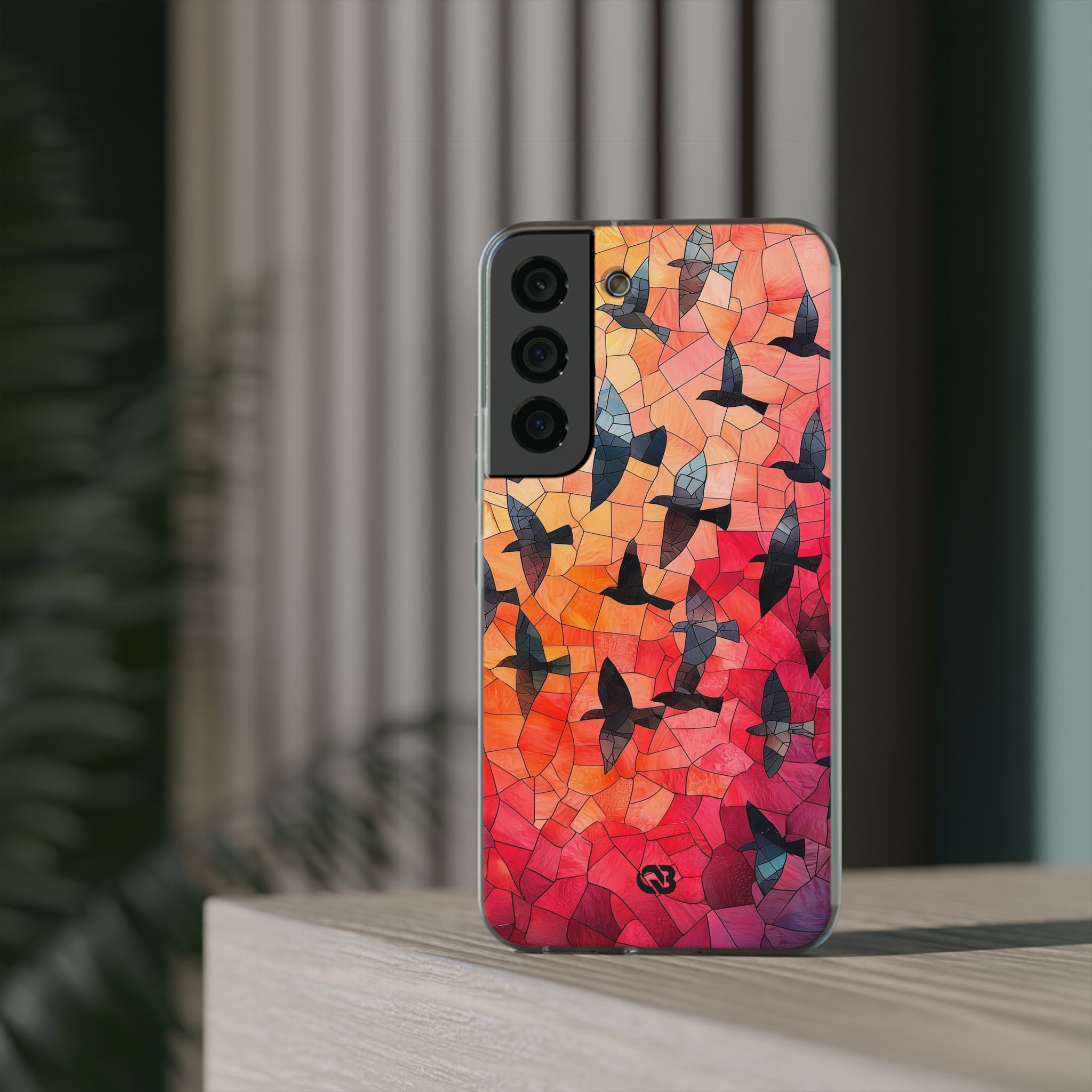 Ember Mosaic Wings · Soft Phone Case for Samsung