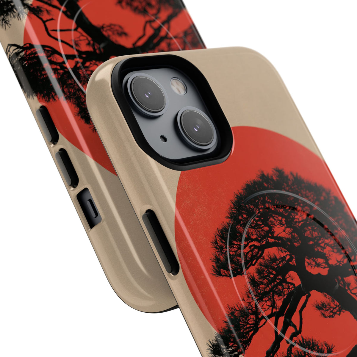 Crimson Pine Solitude · Tough 2.0 Magnetic Phone Case for iPhone · Beige