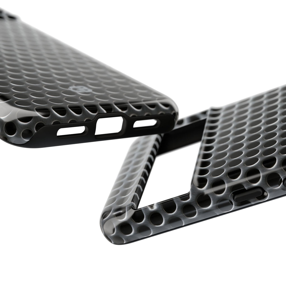 Silver Tough Phone Case for Google Pixel - Brutalist Steel Mesh