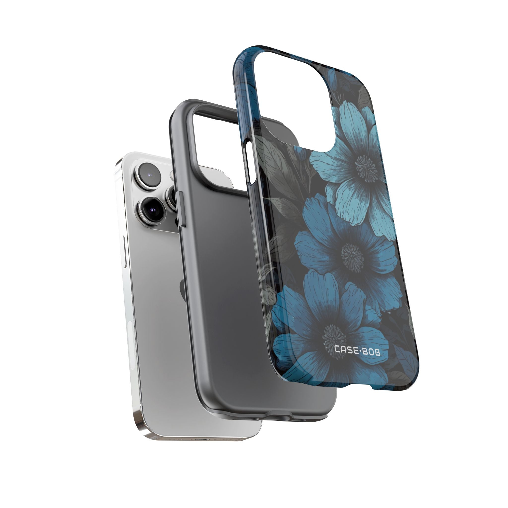 Blue Petal Radiance iPhone 14 Pro Case - Tough