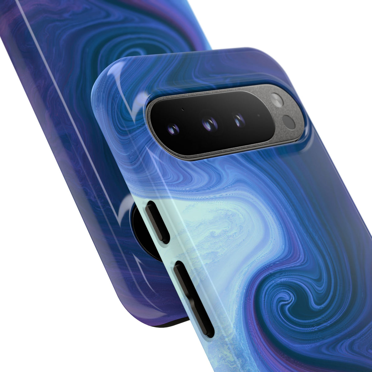 Azure Fluid Swirl · Tough Phone Case for Pixel · Blue