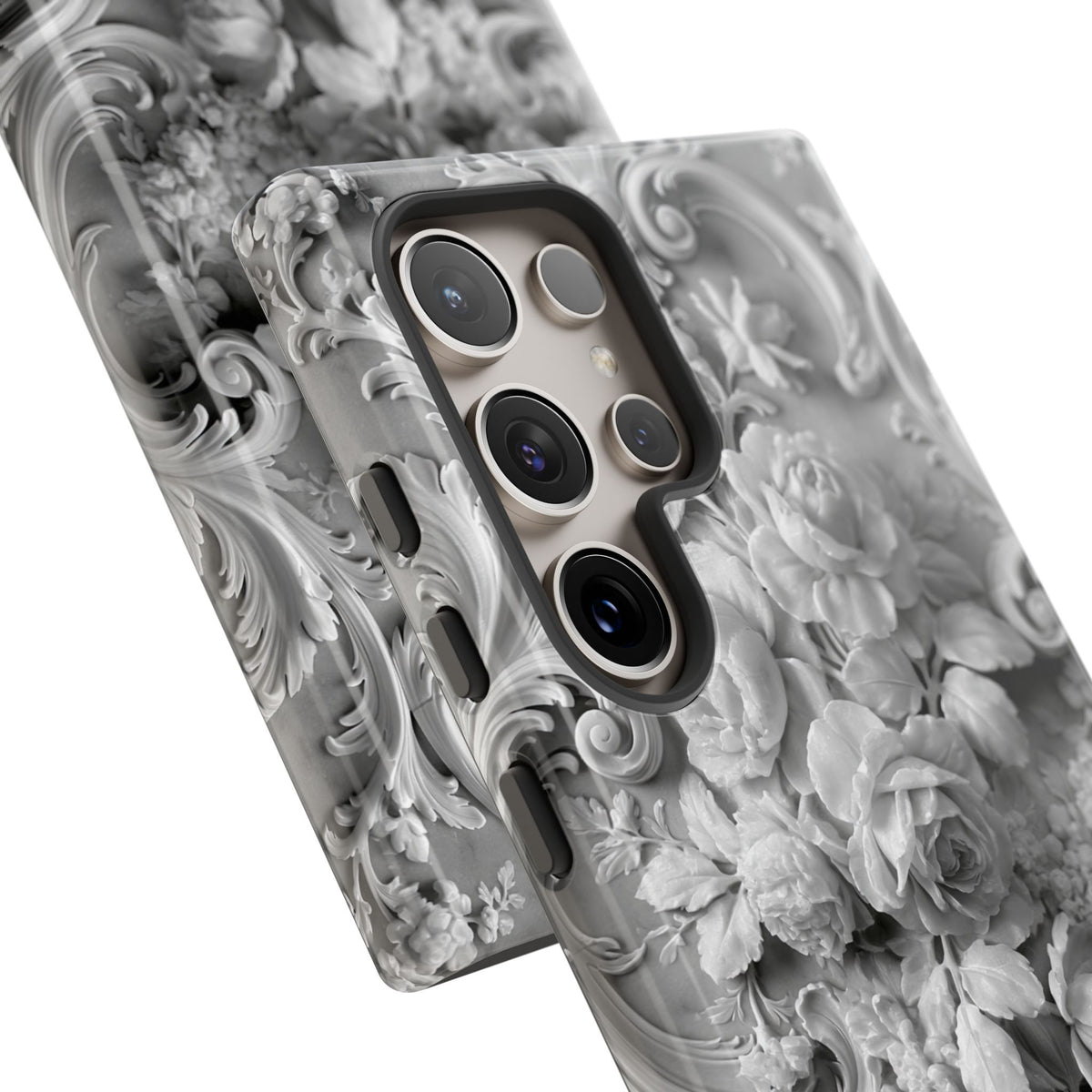 Rococo Marble Rose · Tough Phone Case for Samsung · White