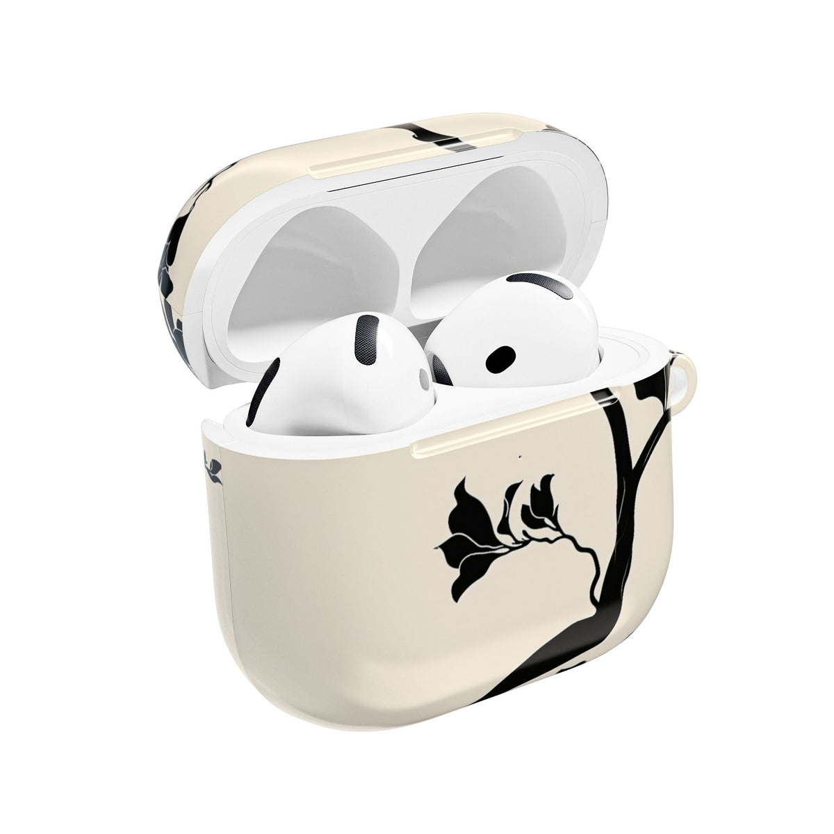 Ebony Magnolia · Hard Case for AirPods & AirPods Pro · Beige