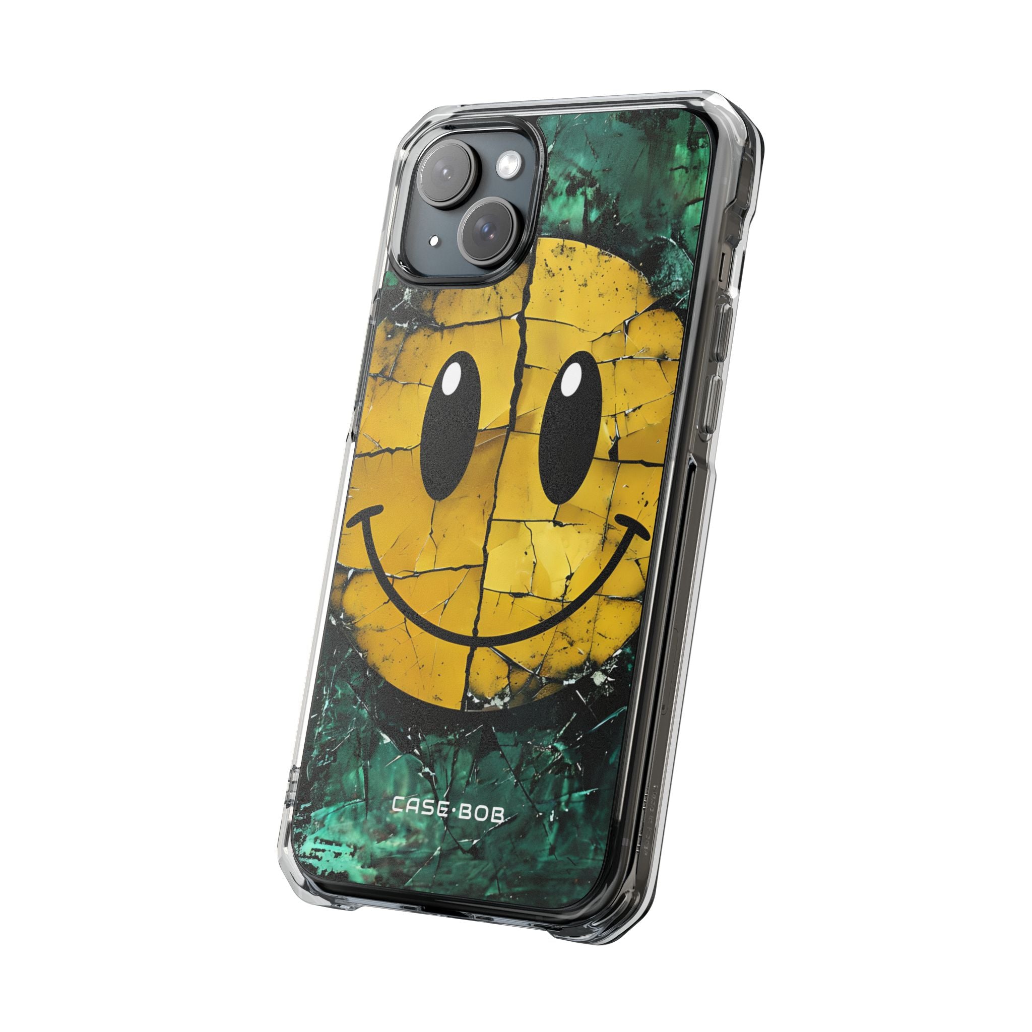 Cracked Smiley iPhone 15 Plus Case - Impact