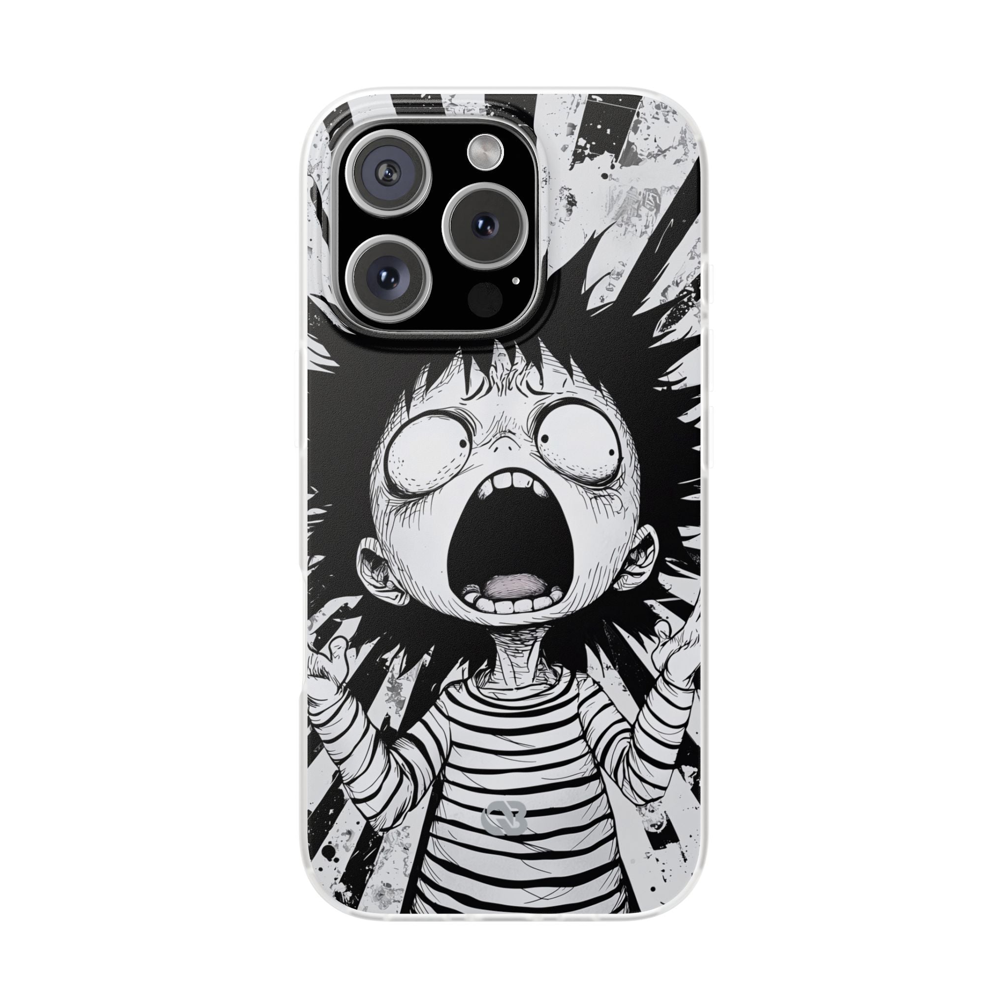 Chaotic Monochrome Scream · Soft Case na iPhone